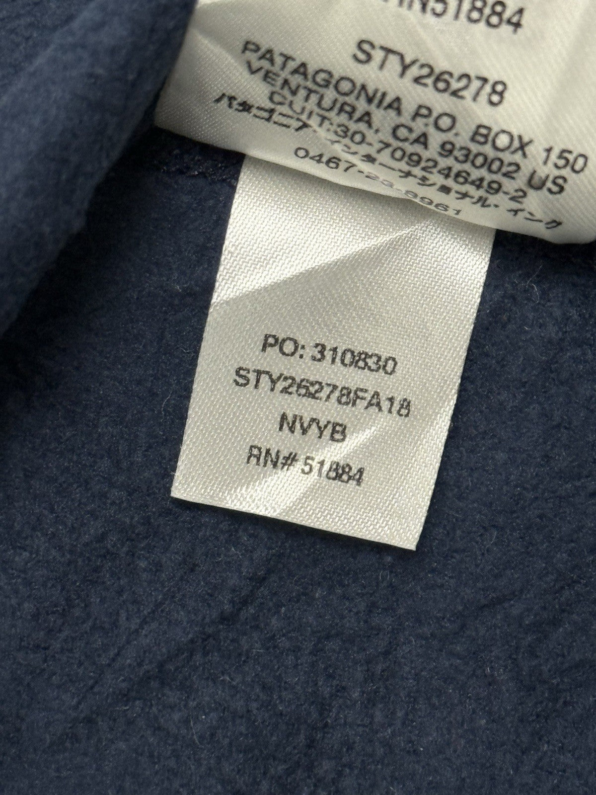 Patagonia Blue Micro D Fleece 1/4 Zip Jumper XS