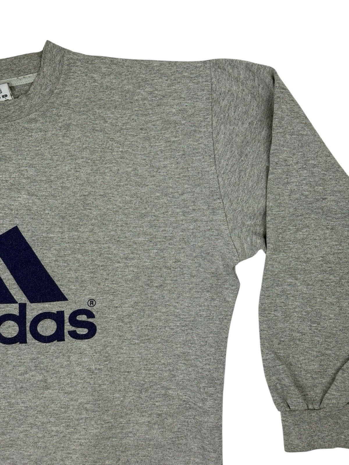 Adidas Retro Grey Printed Pullover Jumper Small