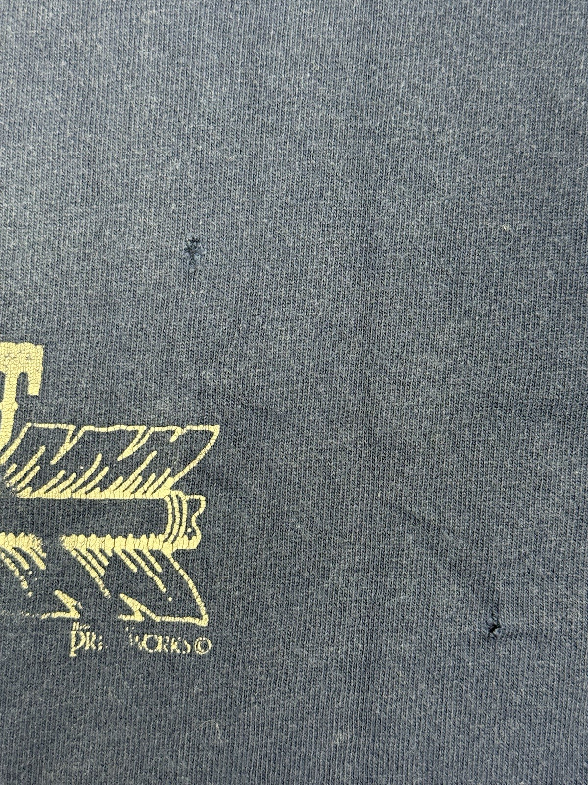 Vintage Blue Kittery Trading Post Funny Novelty Cotton Top XL