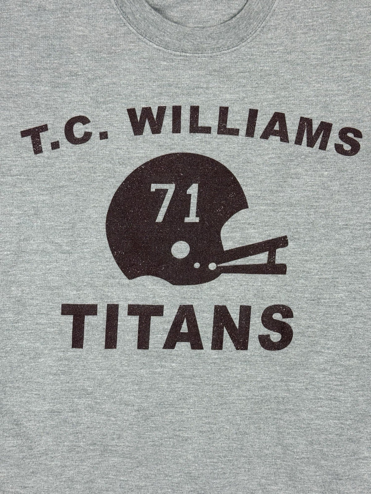 Retro Grey T.C. Williams Titans Printed Ring Spun Jumper Large