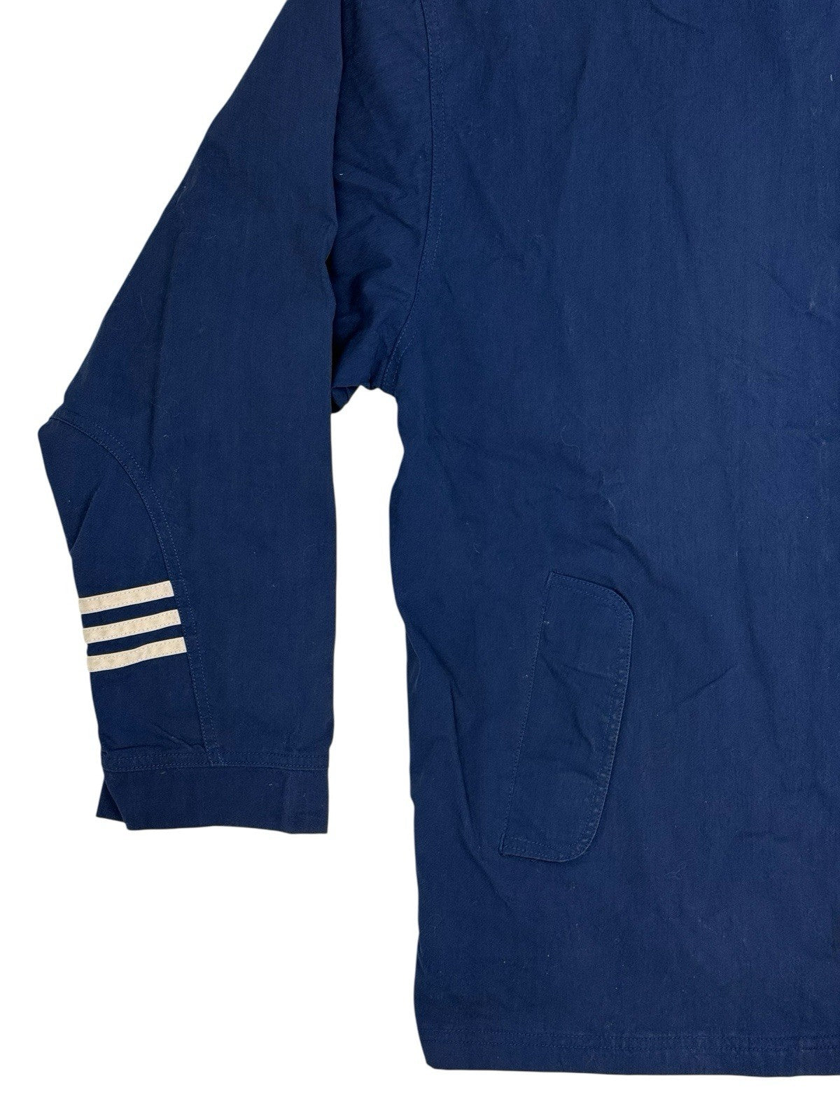 Adidas Vintage Blue Zip Lined Jacket Large