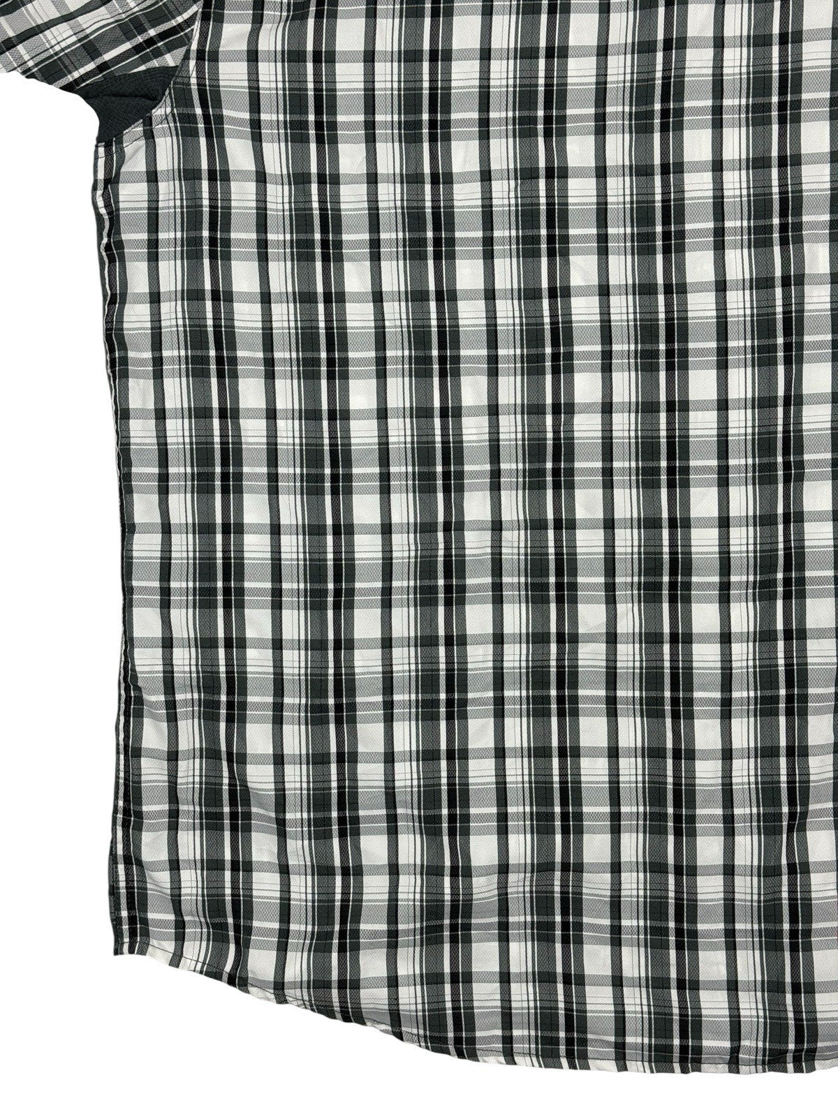 Wrangler Outdoor Grey Plaid Button Up Top XL