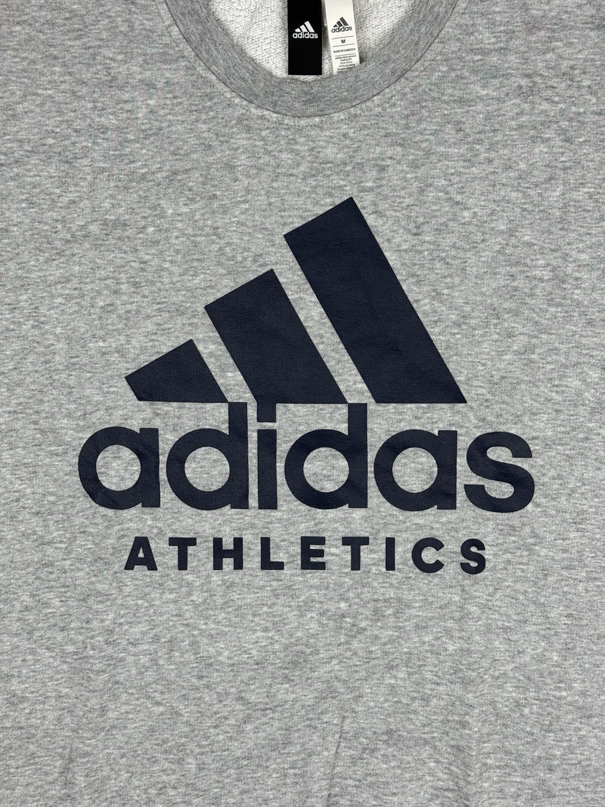 Adidas Grey Big Logo Jumper Medium