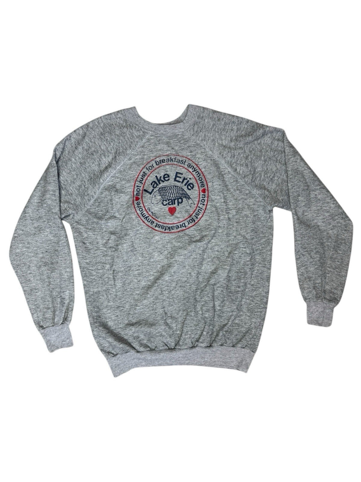 Lake Erie Vintage Funny Print Grey Jumper XL