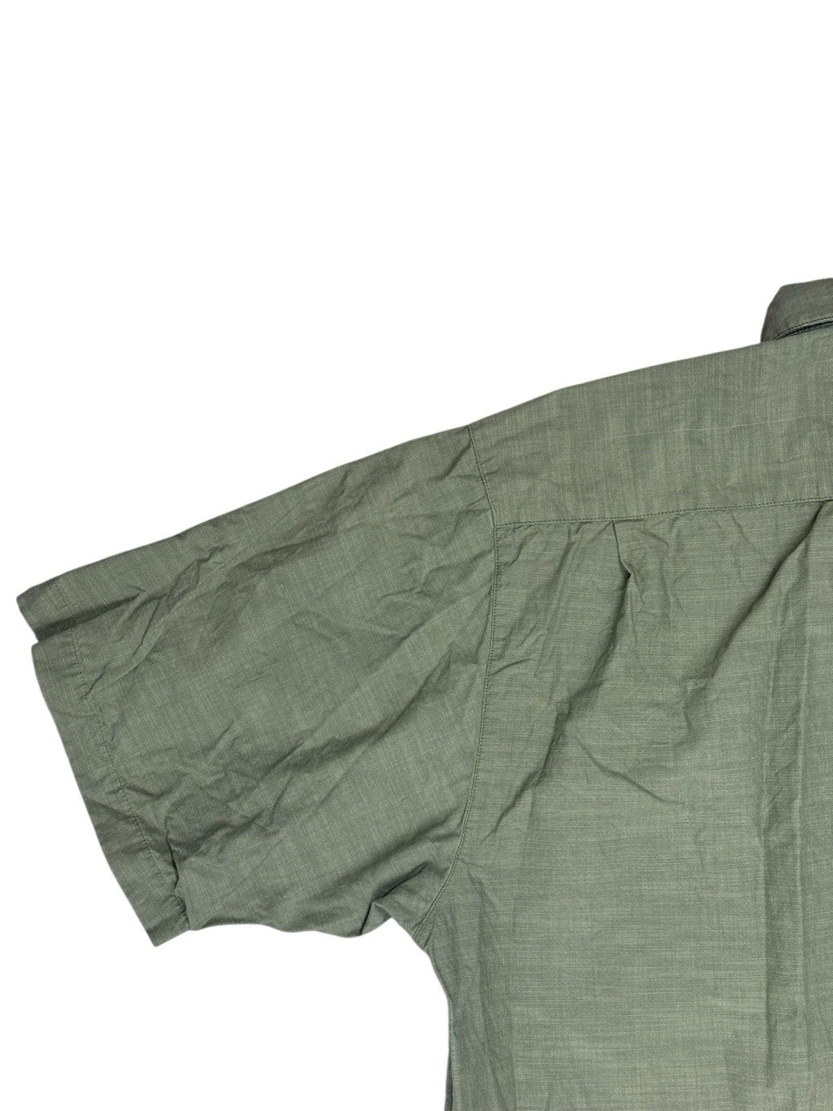 Wrangler Green Short Sleeve Button Up Top XL