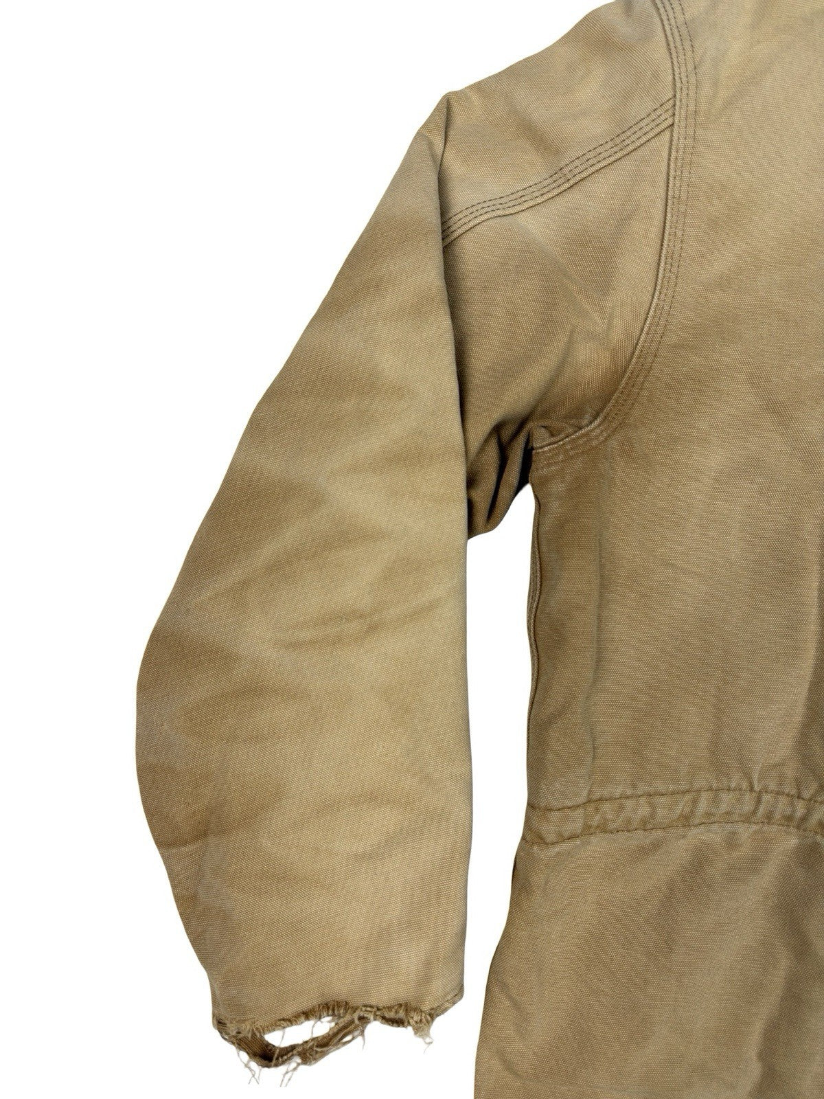Carhartt PB1321 Tan Washed Duck Trail Parka Blanket Lined 90s Jacket Large