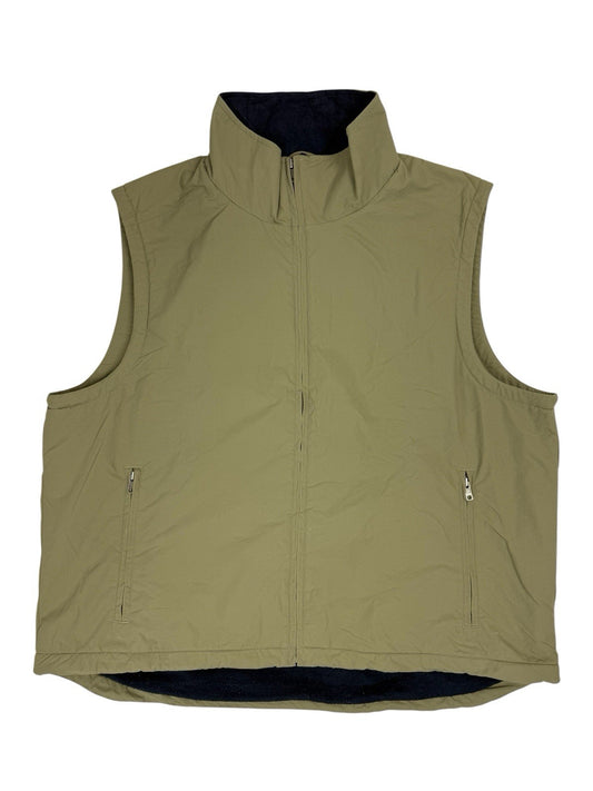 LL Bean Retro Green Fleece Lined Gillet Bodywarmer XL