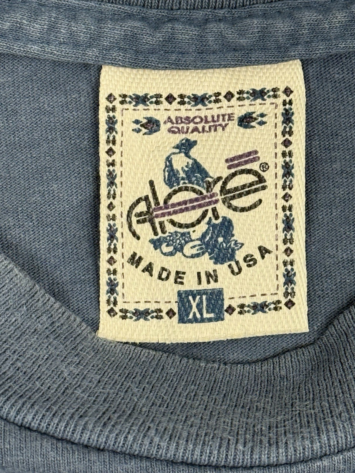 Retro Alore Blue Monterey California Cotton Top XL