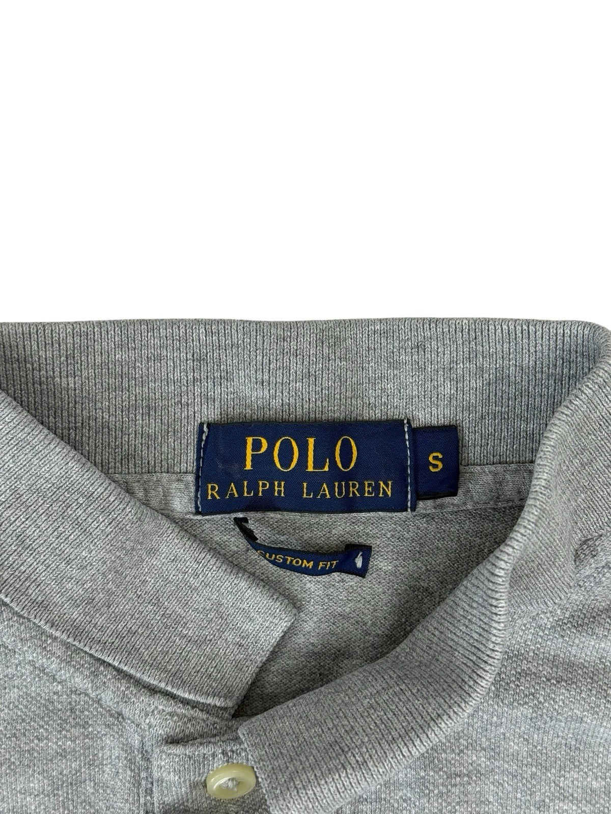Polo Ralph Lauren Grey Custom Fit Polo Top Small