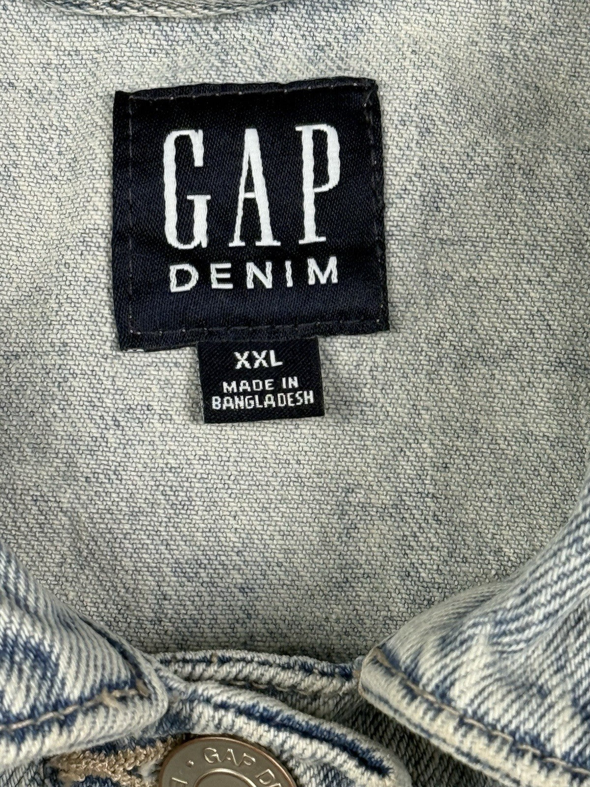 GAP Light Blue Denim Trucker Cowboy Jacket 2XL