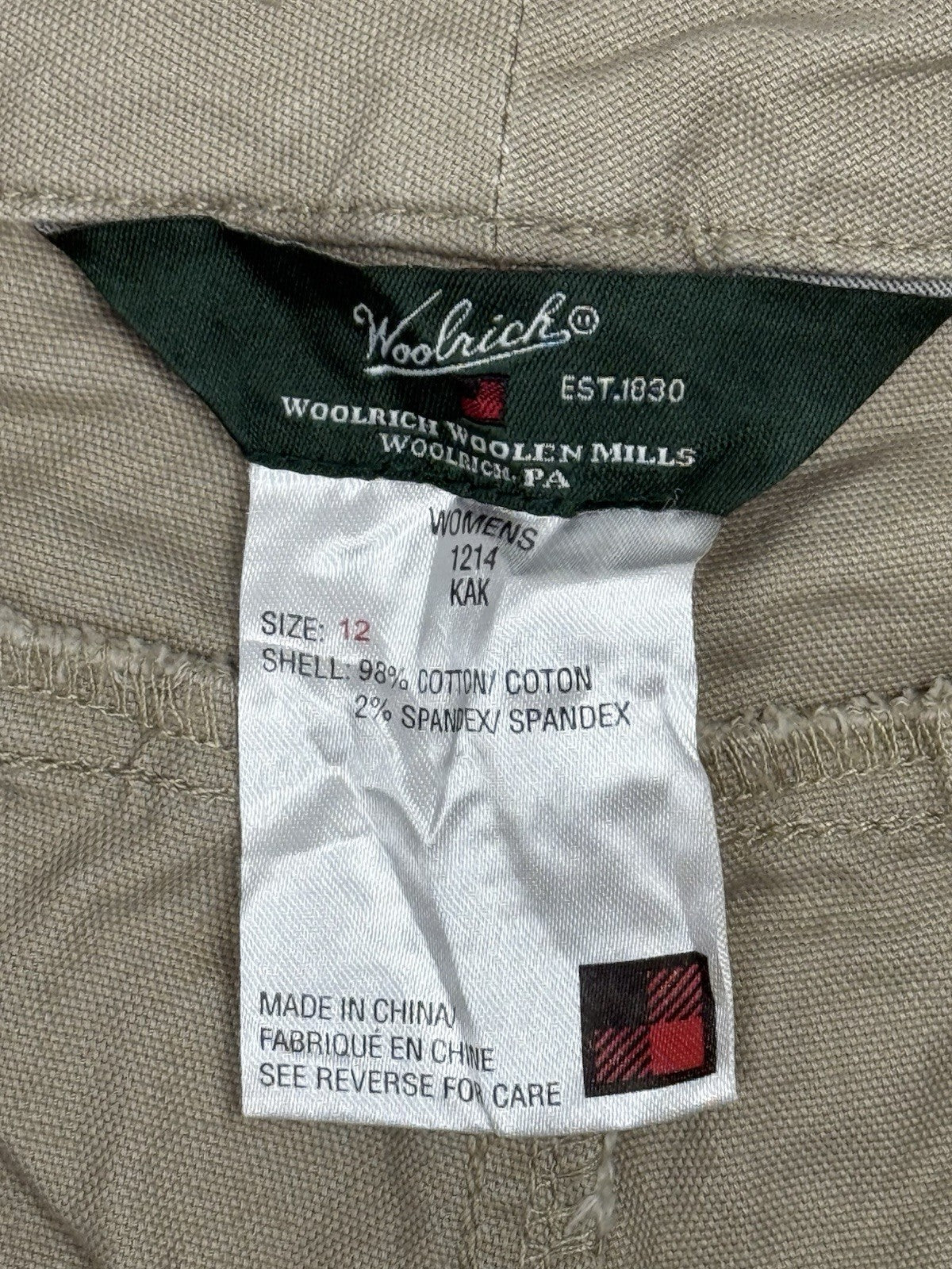 Woolrich Beige Khaki Trousers 34W 31L