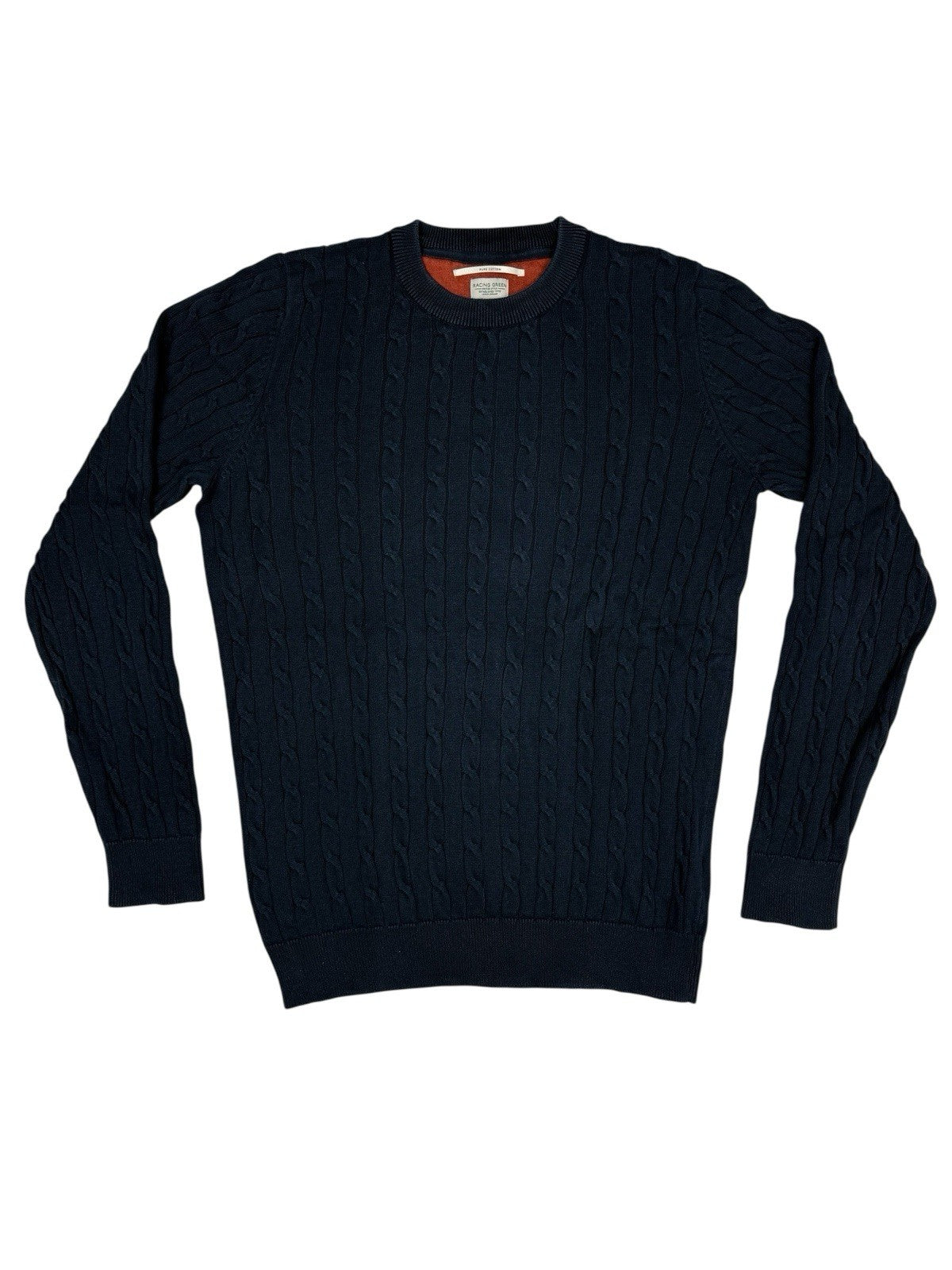 Racing Green Blue Knit Cotton Jumper Small