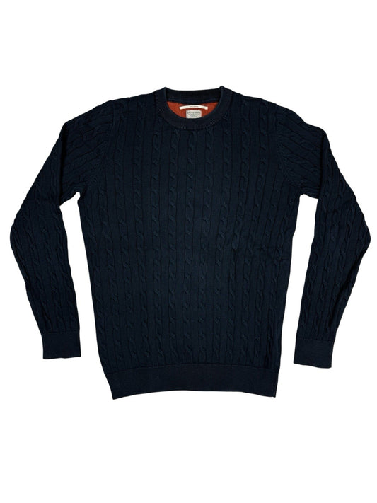 Racing Green Blue Knit Cotton Jumper Small