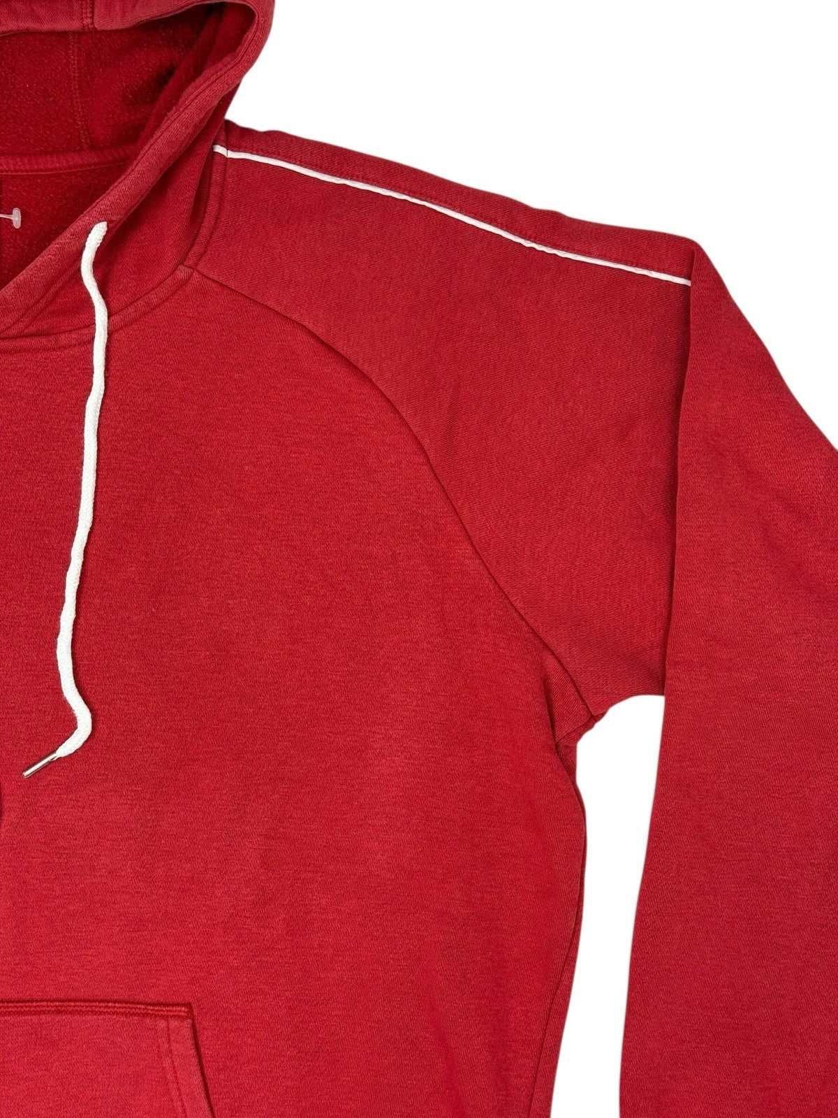 Adidas Red Embroidered Pinstripe Hoodie Large
