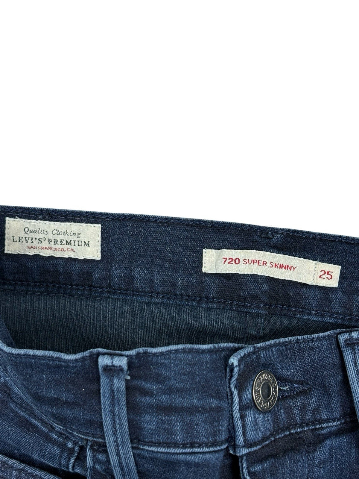 Levi's Blue 720 High Rise Super Skinny Jeans 25W 30L
