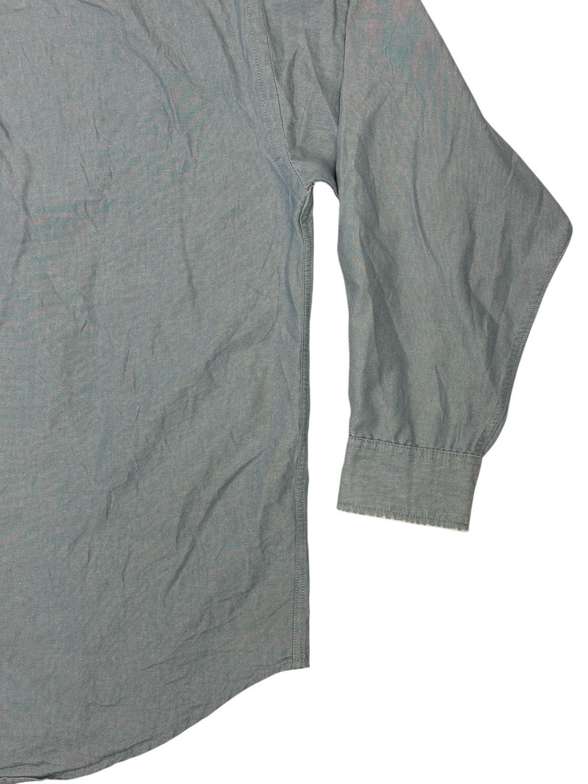 Tommy Hilfiger Retro Blue Collared Shirt Large