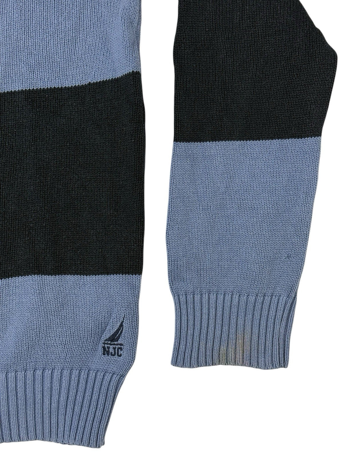 Nautica Retro Blue Striped Cotton Jumper XL