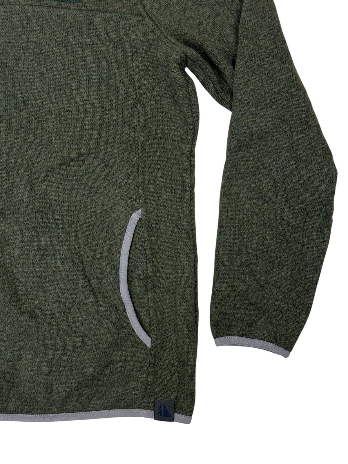 LL Bean Green Fleece Snap Jumper Medium