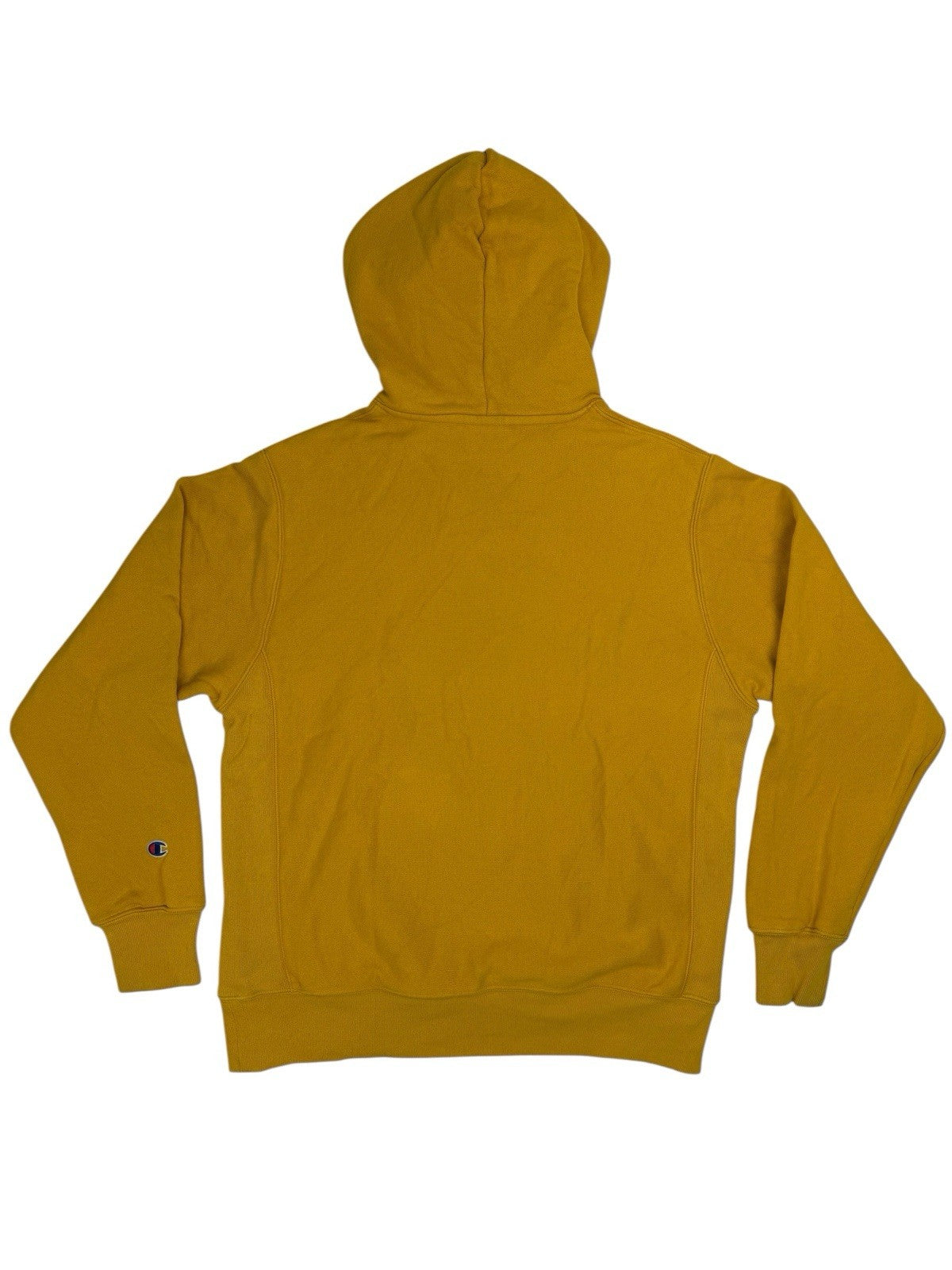 Champion Yellow Reverse Weave Heavyweight Hoodie Medium