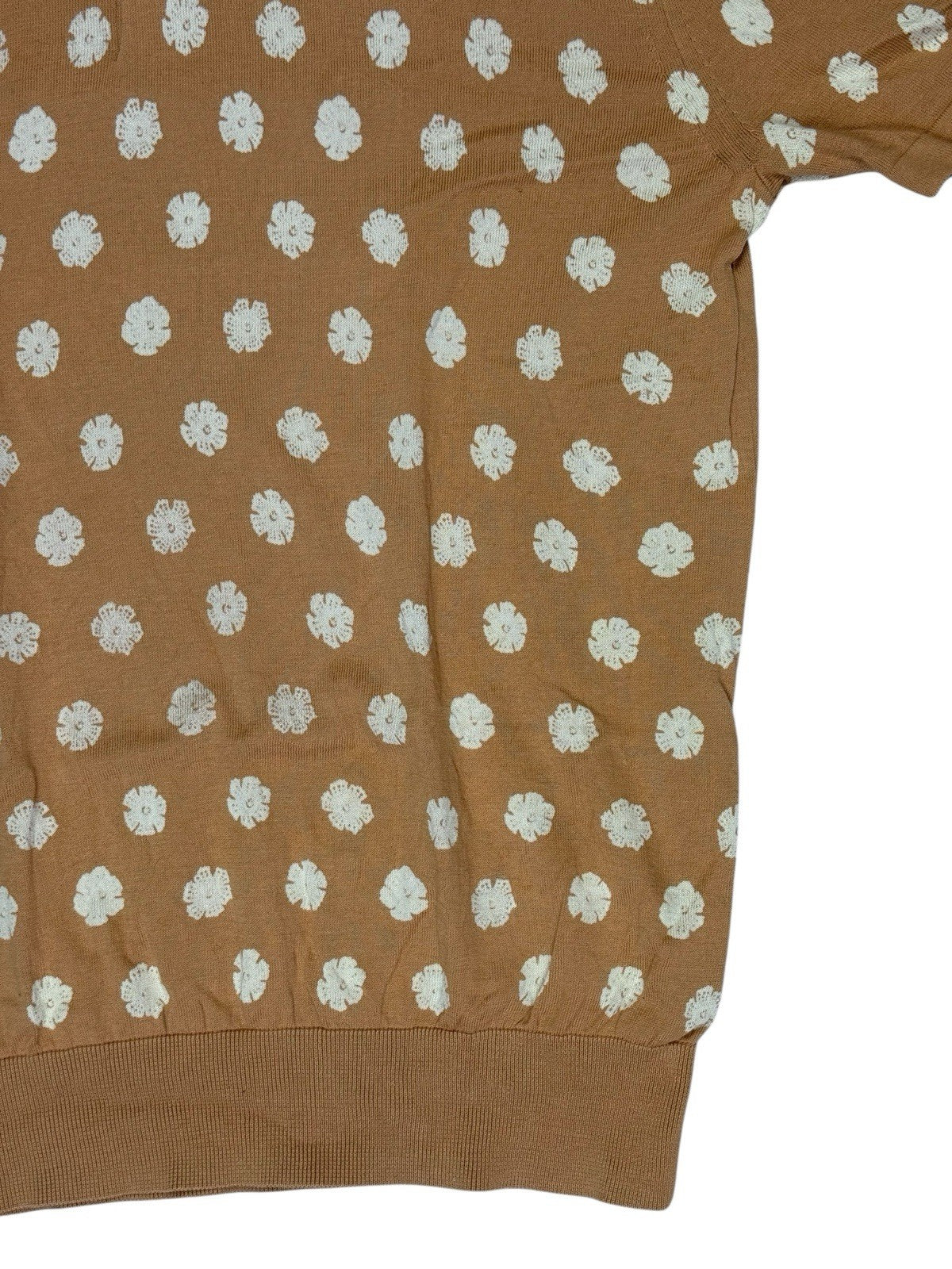 French Connection Brown Polo Top Medium