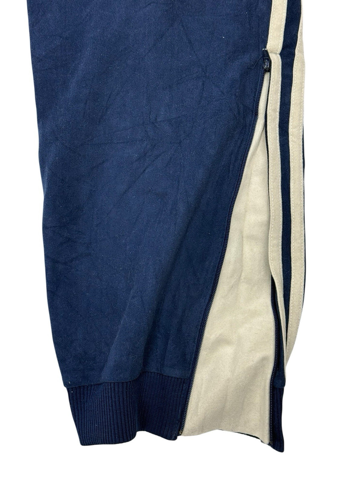 Adidas Vintage Blue Velour Tracksuit Bottoms XL 40W