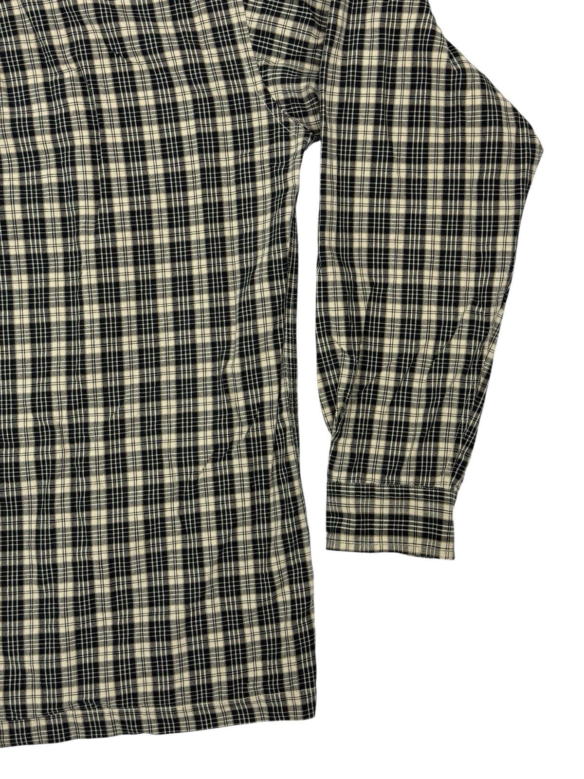 Tommy Hilfiger Retro Beige Plaid Cotton Shirt Medium