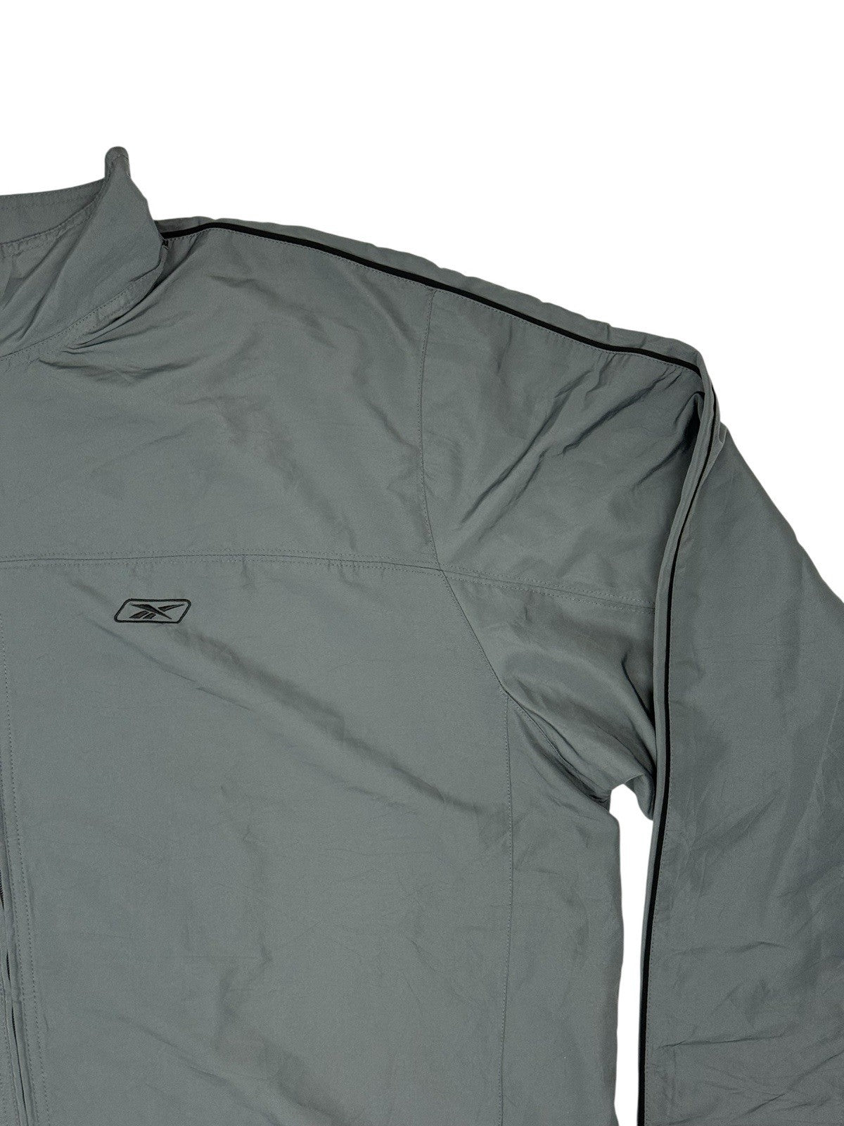 Reebok Grey Retro Lined Zip Track Jacket 2XL
