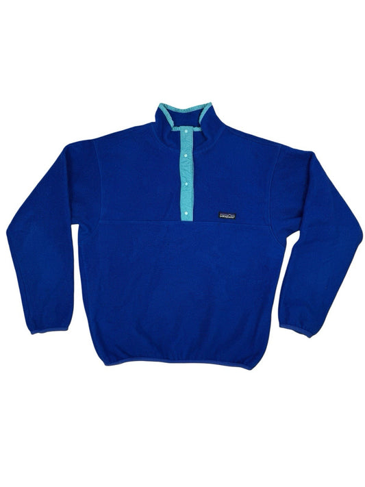 Patagonia Blue Retro Snap Fleece Jumper Size 12