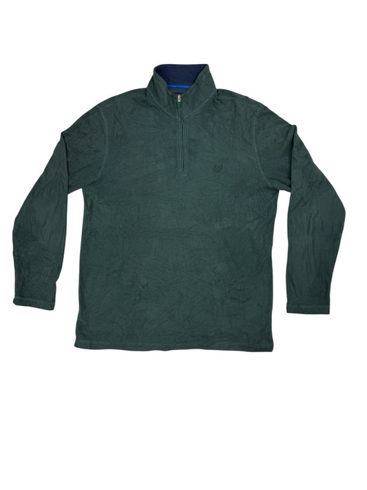 Chaps Green Quarter Zip Fleece Medium