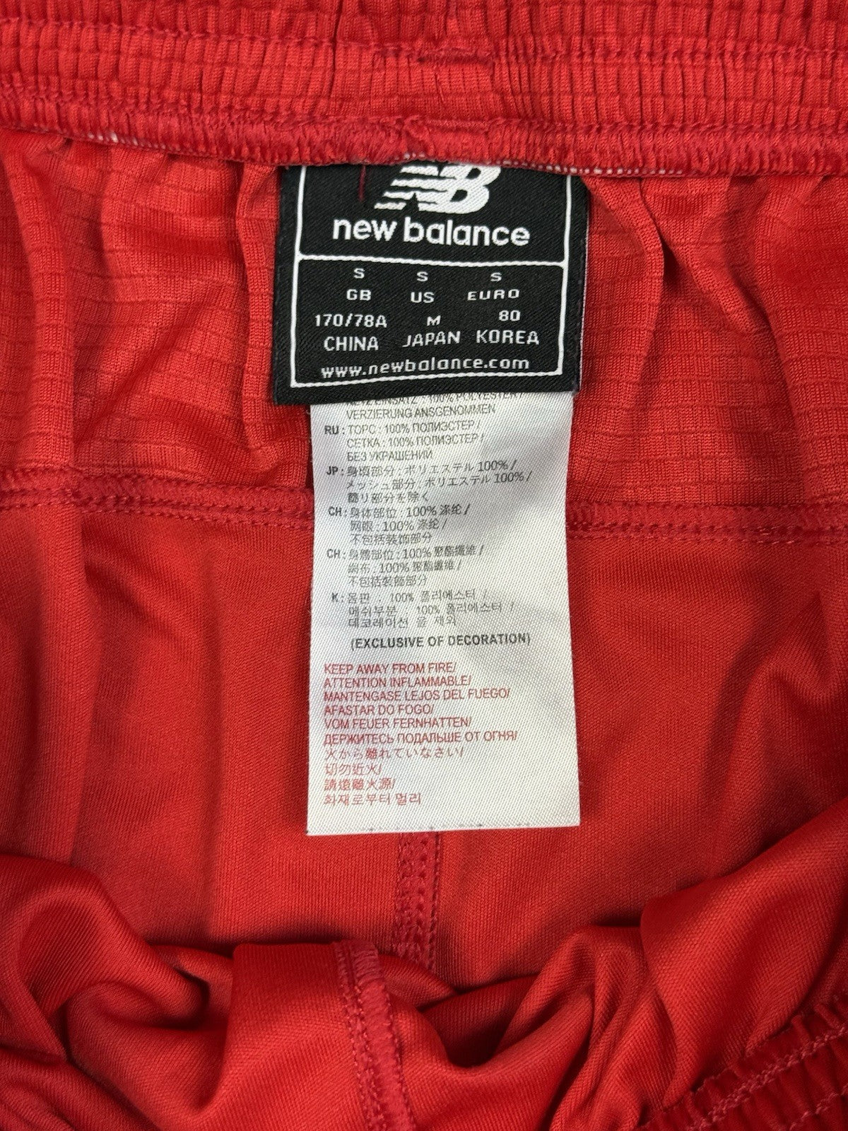 New Balance Liverpool FC Red Shorts Small
