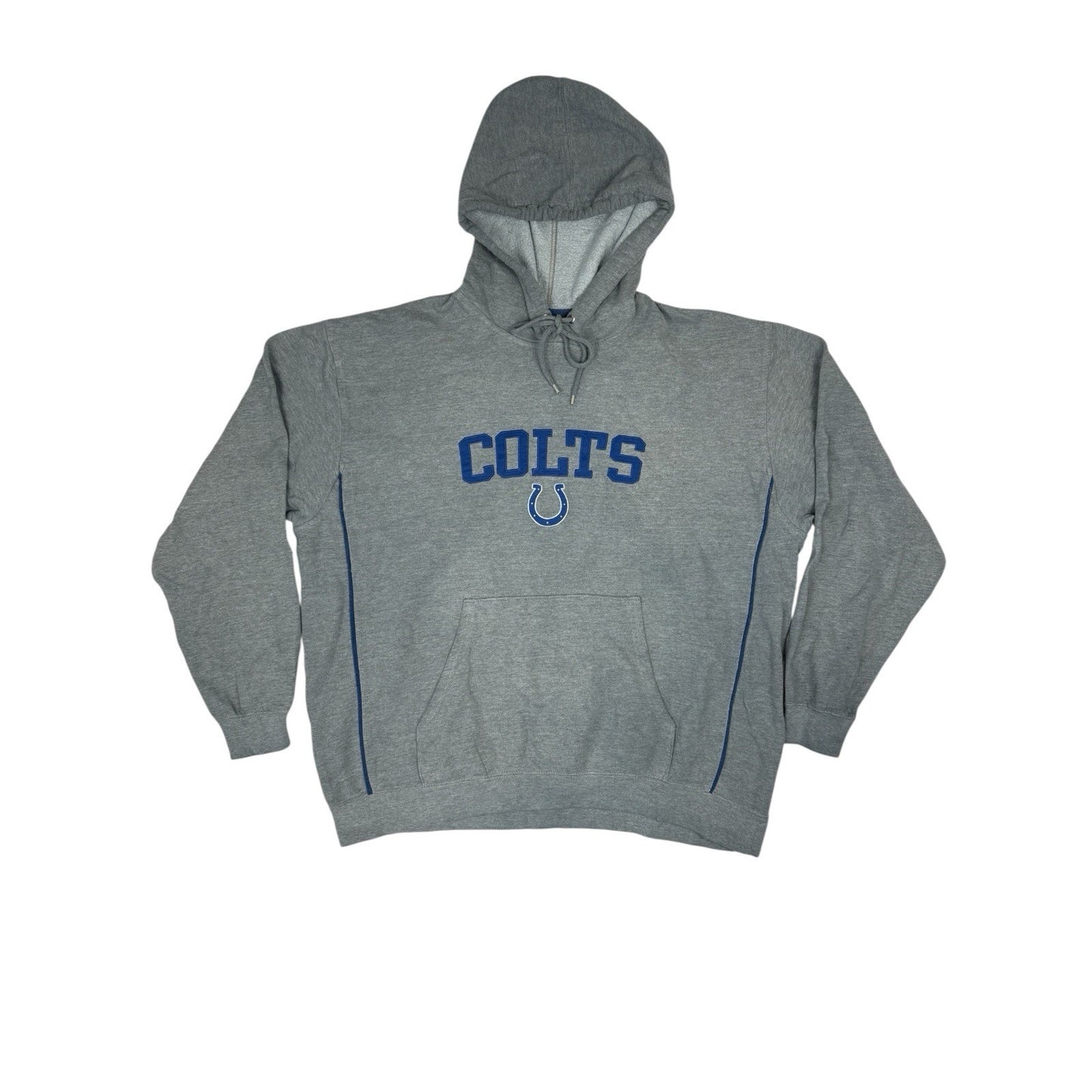 NFL Grey Indianapolis Colts Embroidered Hoodie Large