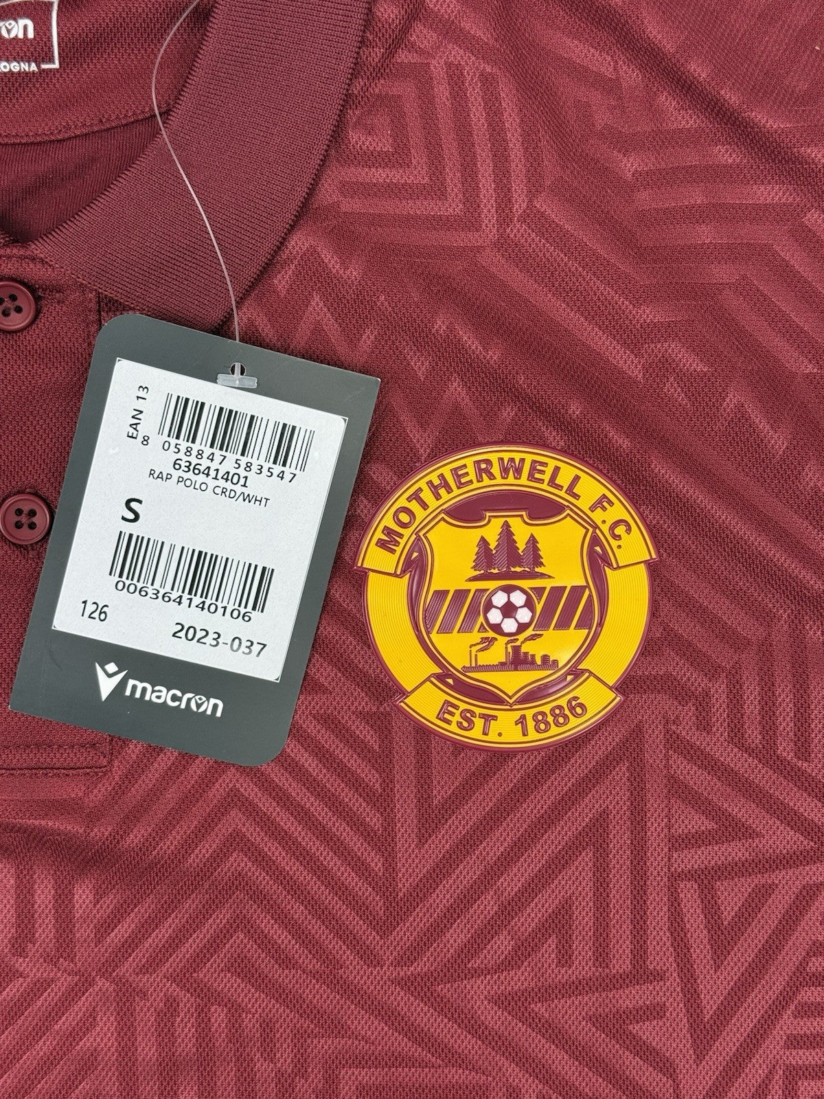 Motherwell FC Burgundy Polo Top Small