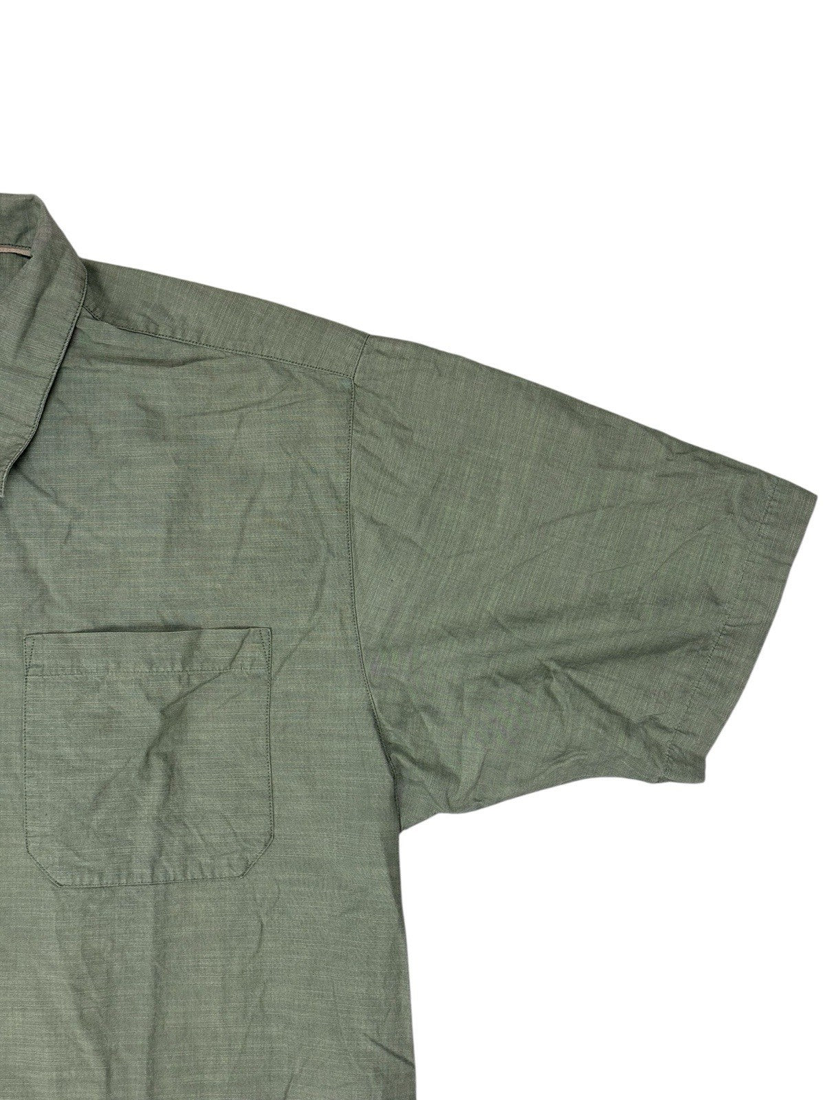 Wrangler Green Short Sleeve Button Up Top XL