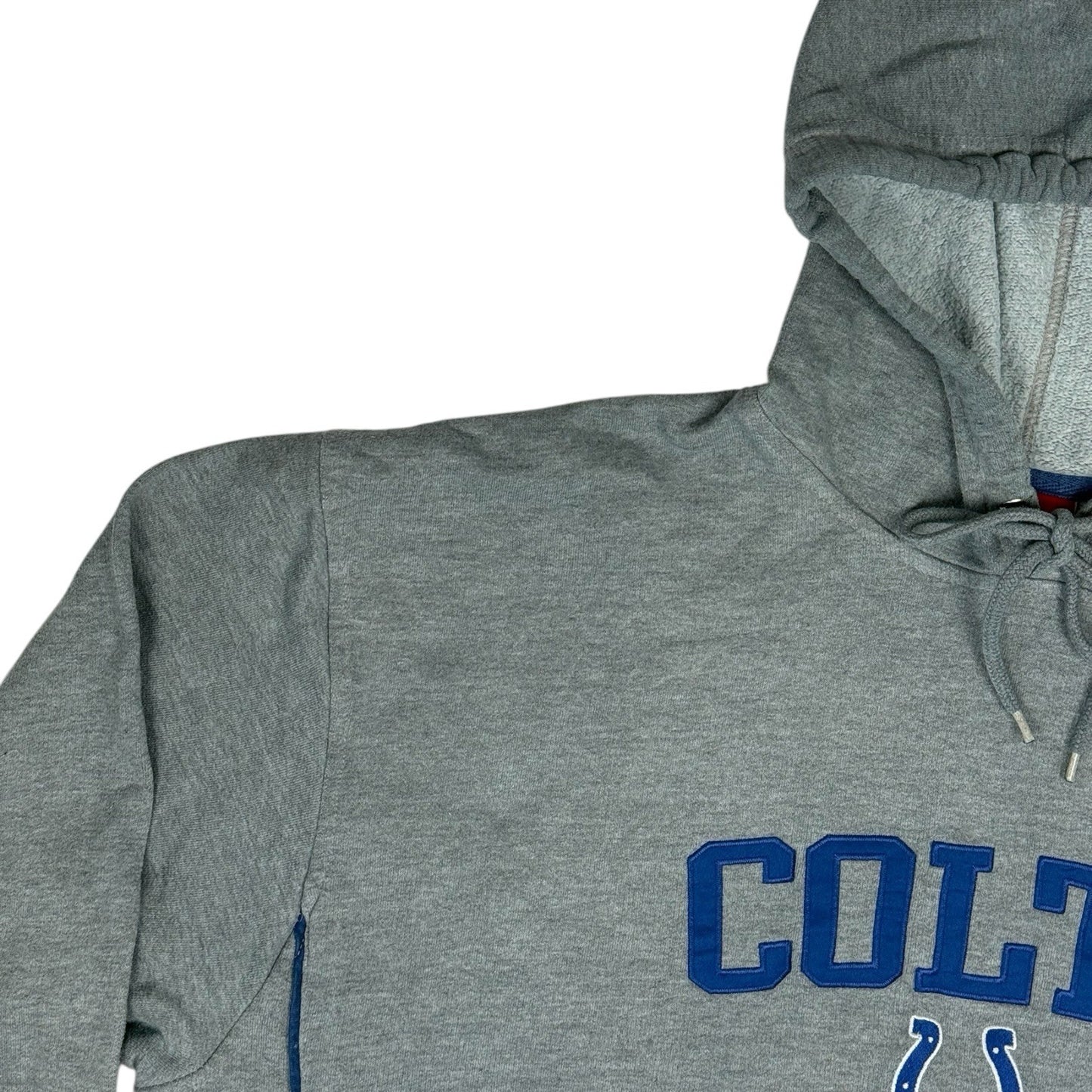 NFL Grey Indianapolis Colts Embroidered Hoodie Large