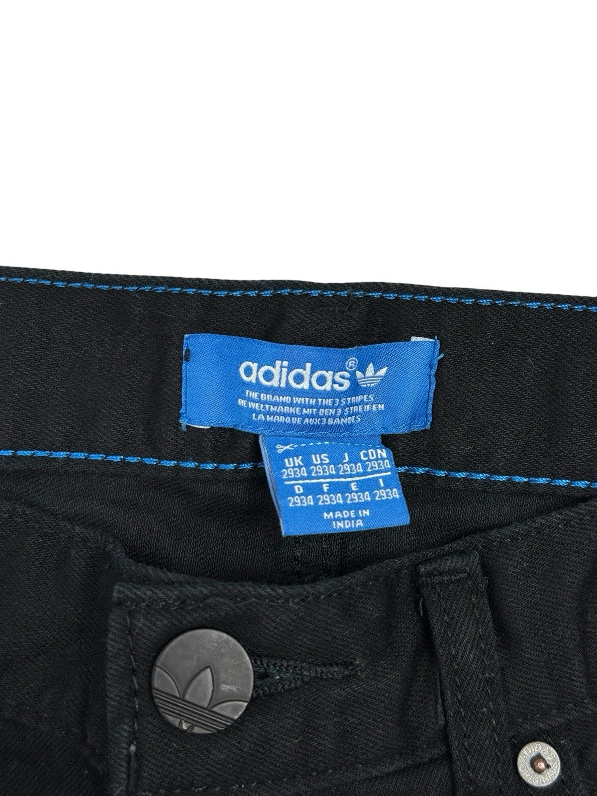 Adidas Black Denim Skinny Jeans 29W 34L