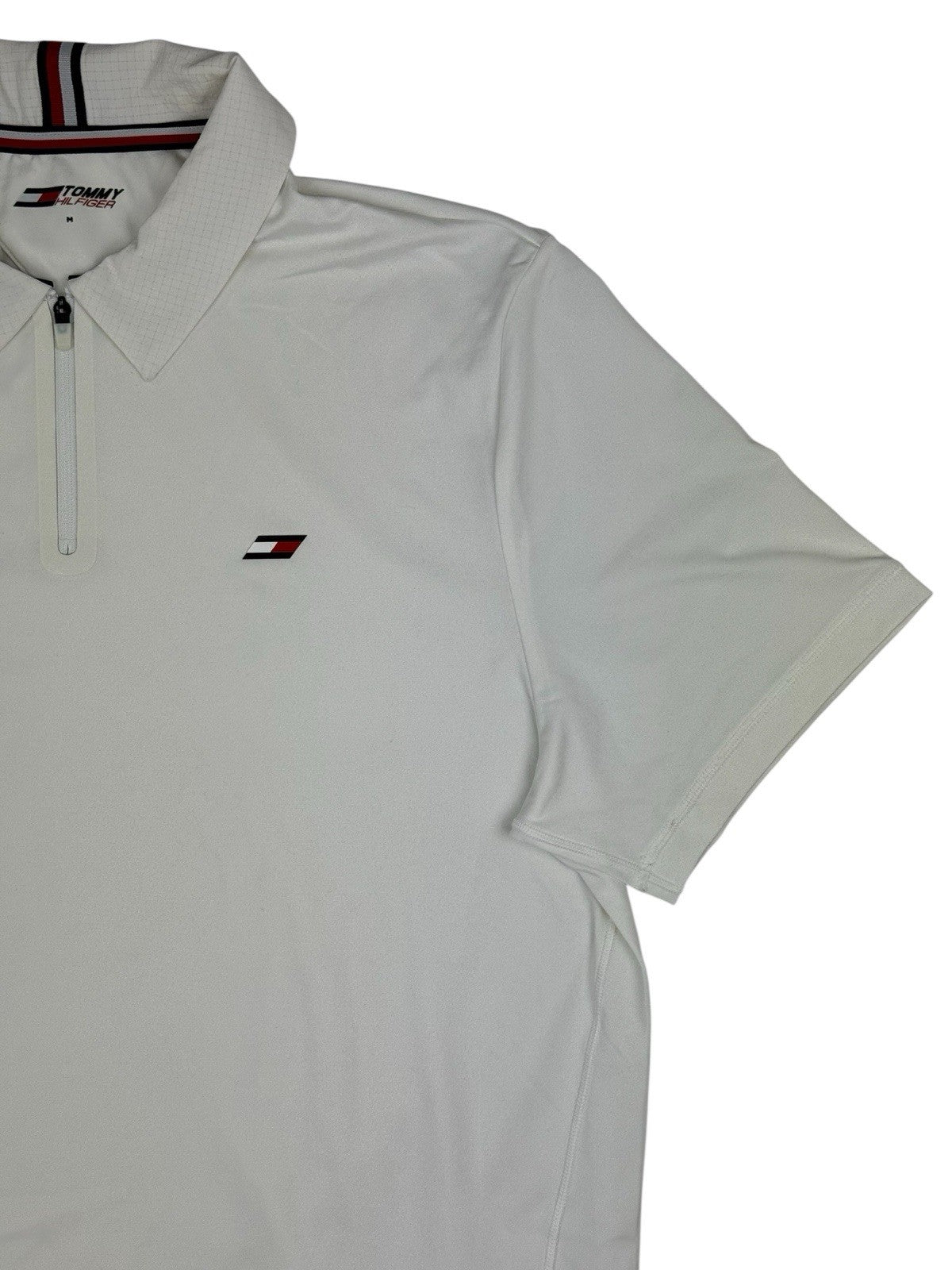 Tommy Hilfiger White Polo Top Medium
