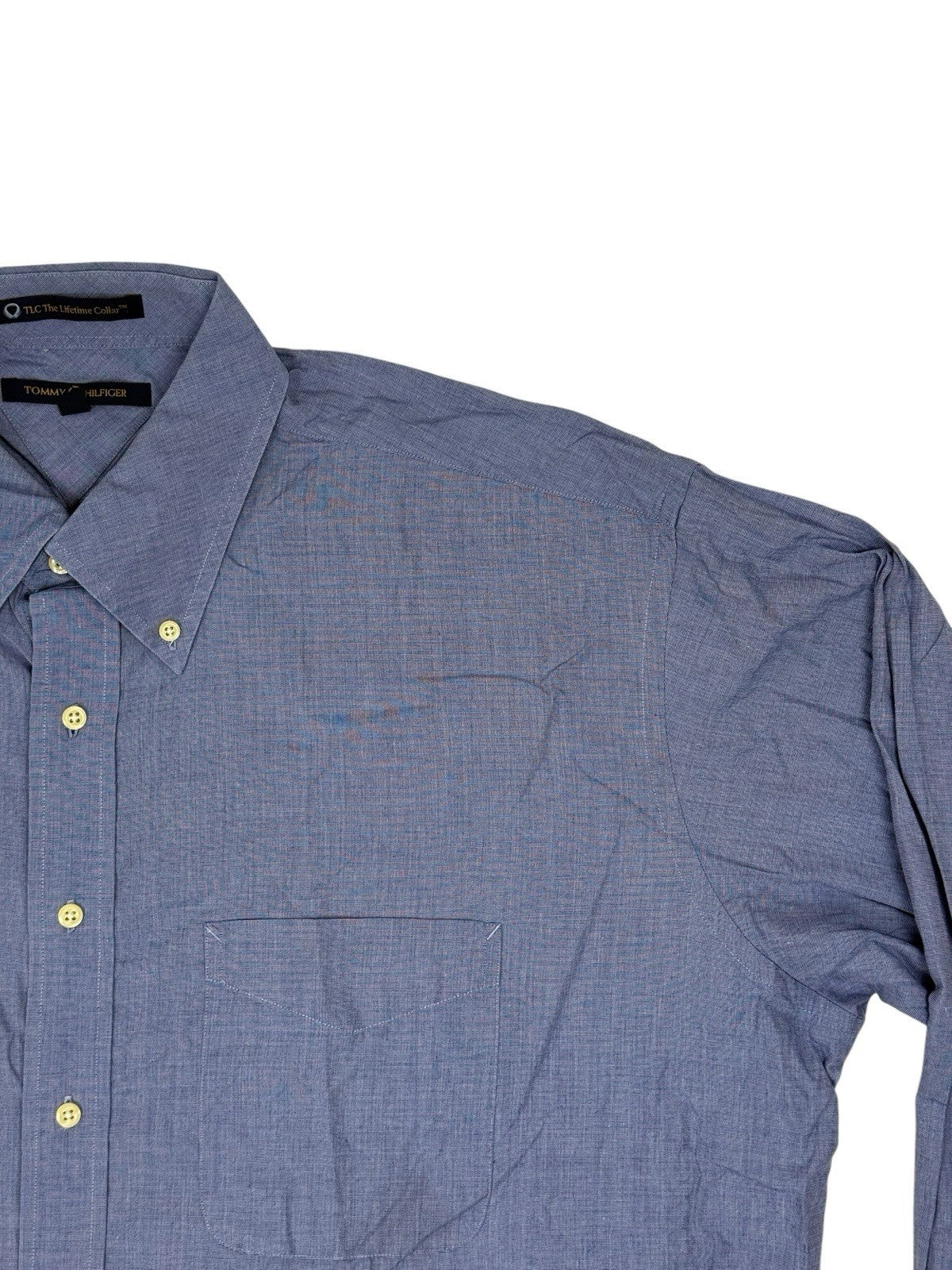 Tommy Hilfiger Blue Collared Shirt XL 17.5" Collar