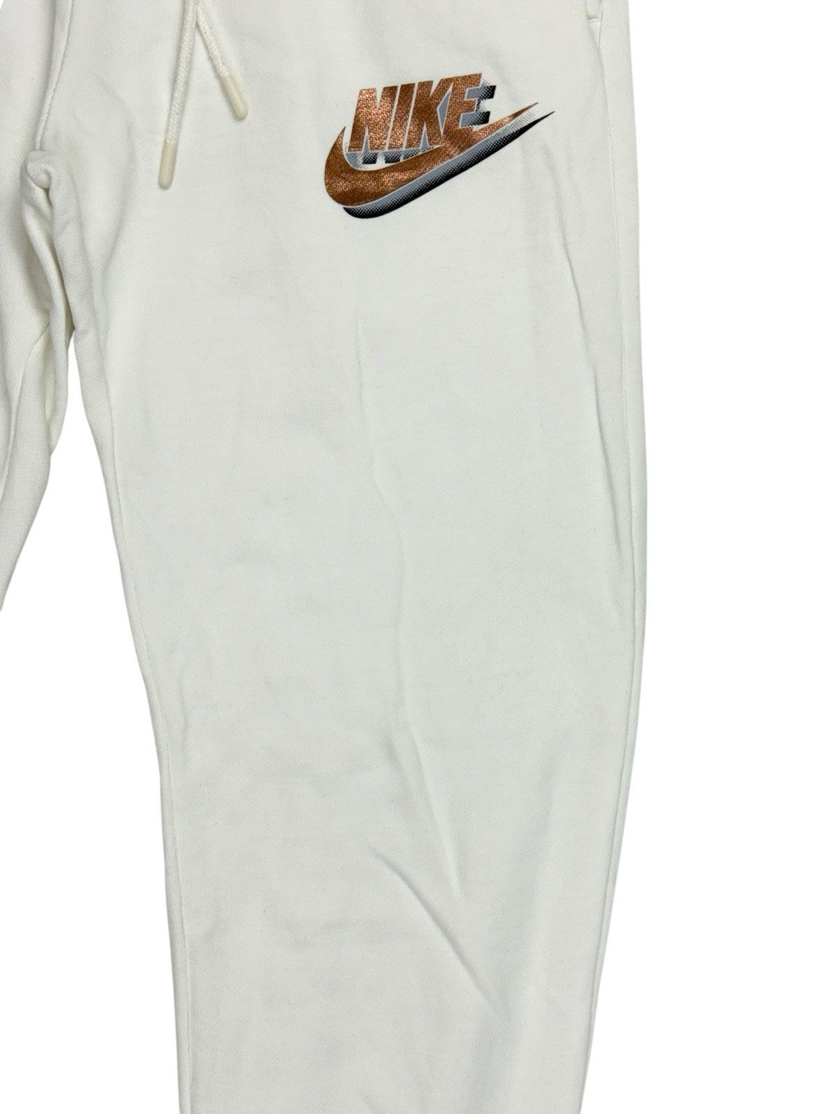 Nike White Cotton Blend Jogger Track Bottoms XS