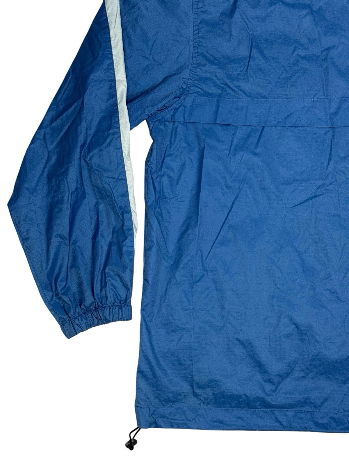 Chaps Blue Retro Nylon Zip Hooded Jacket Large