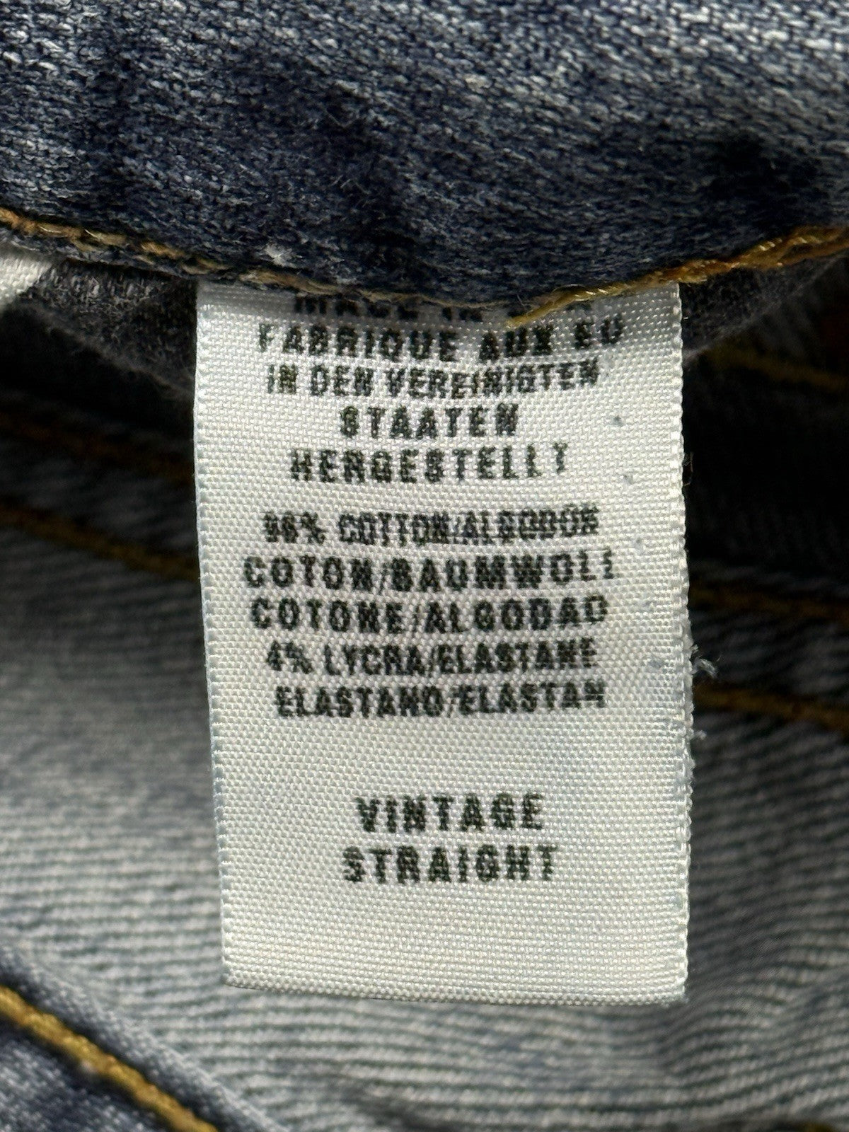 Lucky Brand Y2K Blue Vintage Straight Denim Jeans 38W 30L Made in USA