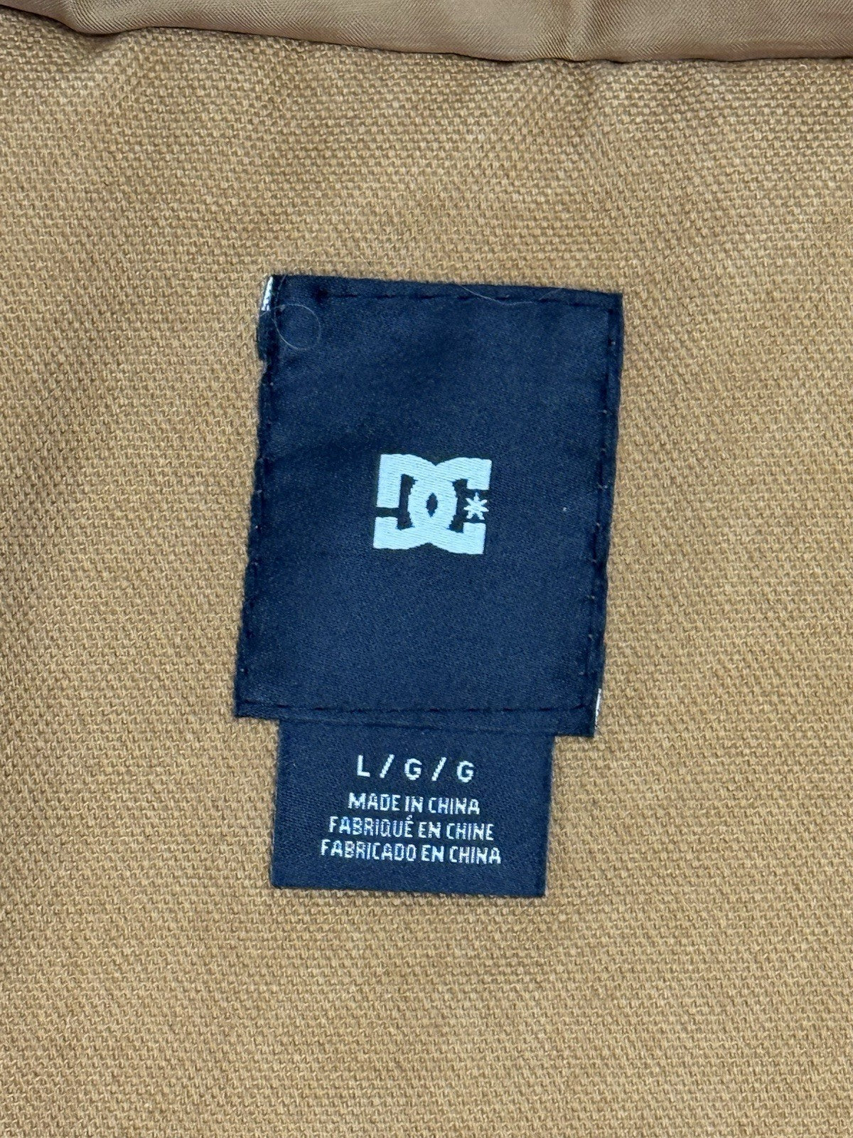 DC Brown Heavyweight Zip Hooded Insulated Denim Long Jacket Medium