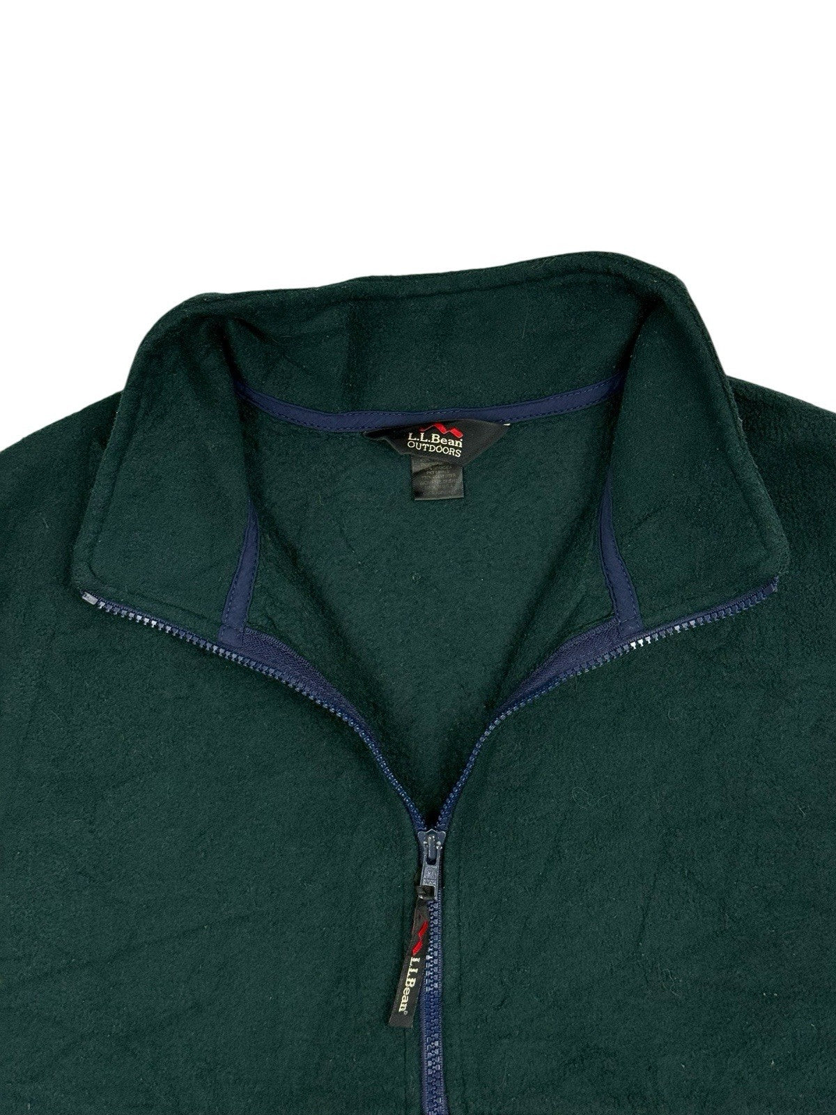 LL Bean Green Micro Pile Fleece Gillet Bodywarmer XL