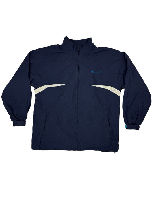 Champion Blue Vintage Zip Track Jacket Medium