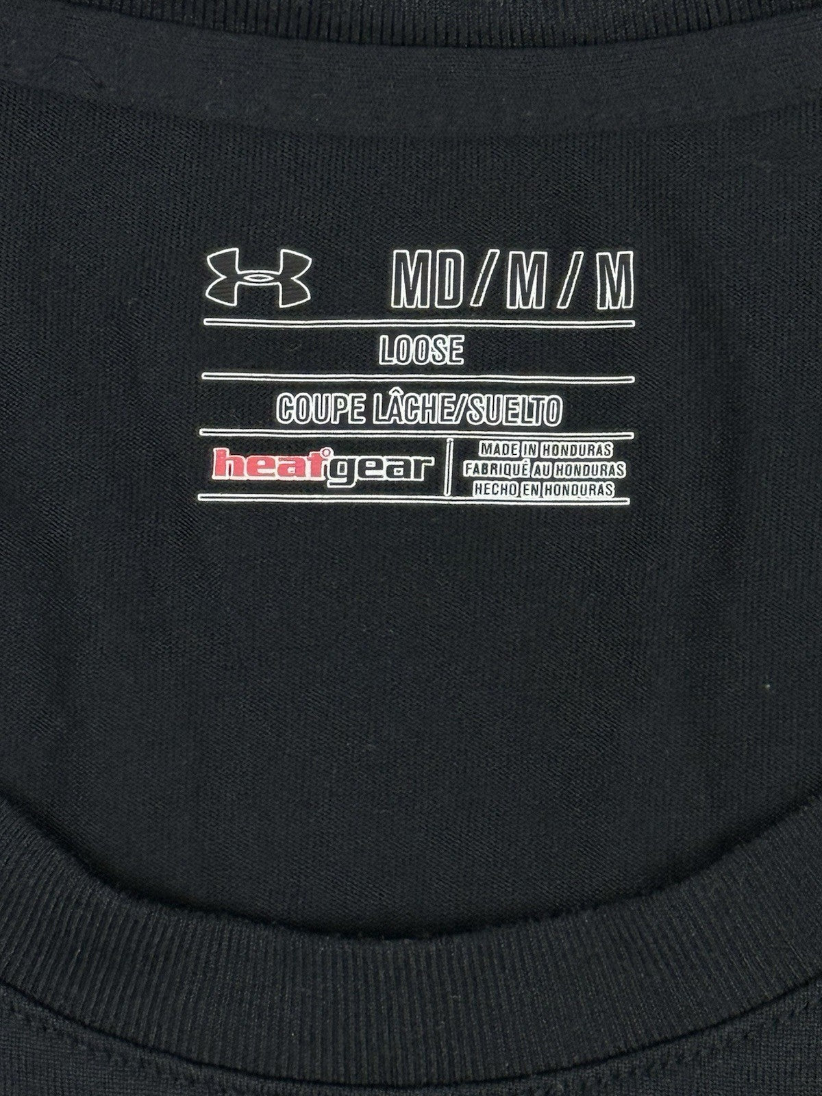 Under Armour Black Retro Loose Fit Heat Gear Top Medium