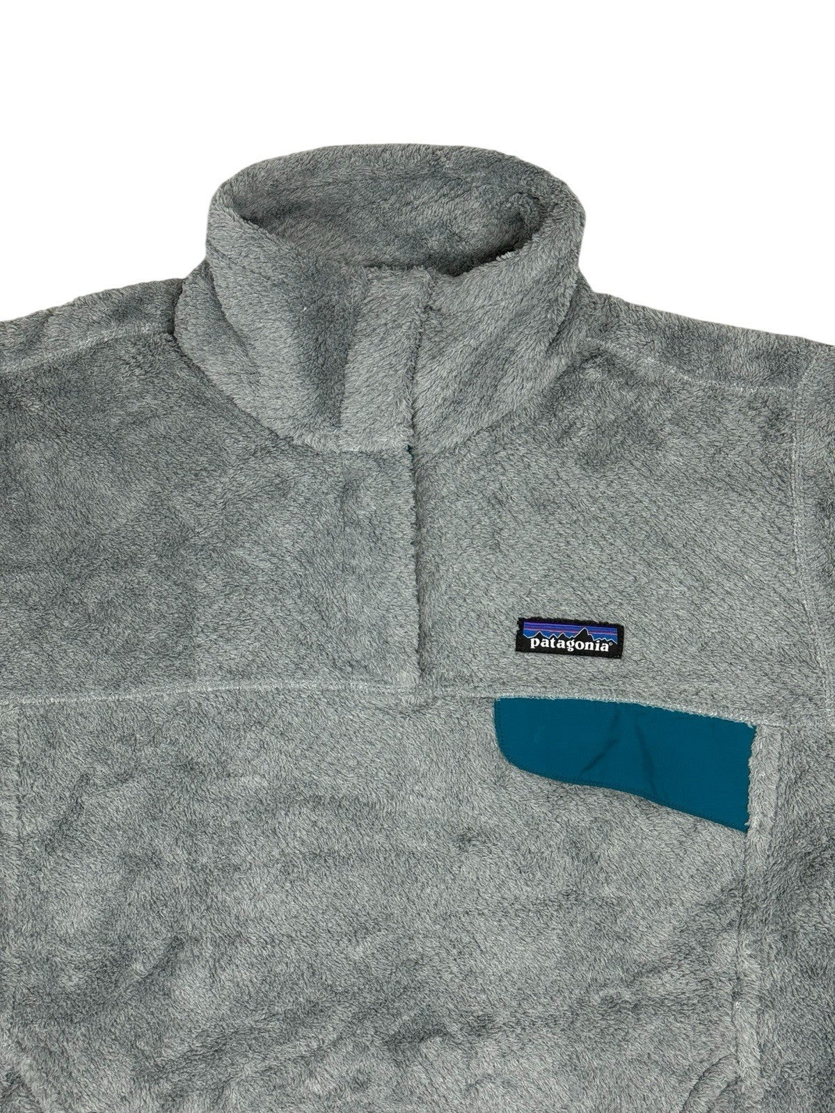 Patagonia Grey Snap Fleece Jumper Medium
