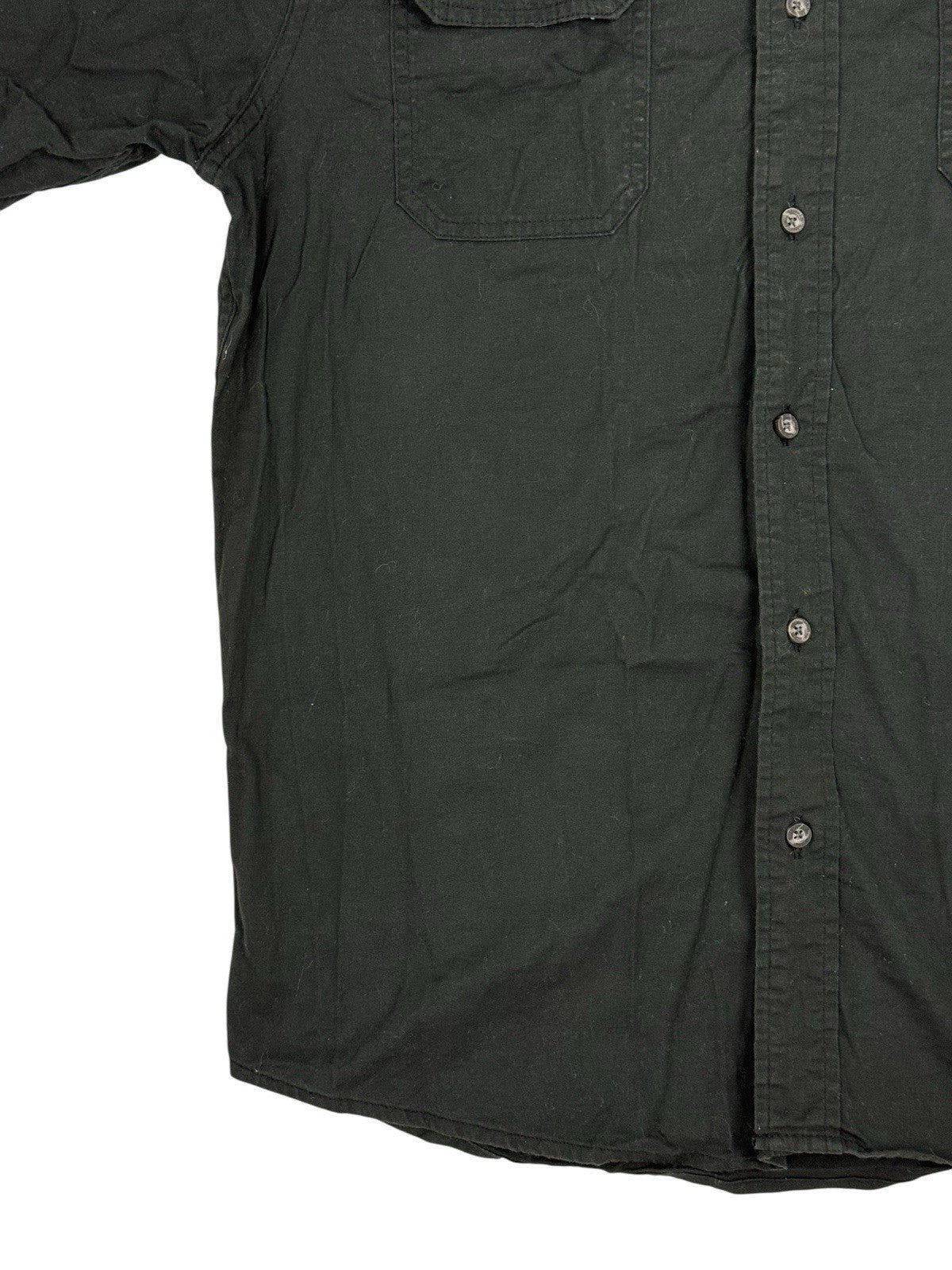 Wrangler Black Flex Comfort Short Sleeve Collared Shirt Medium