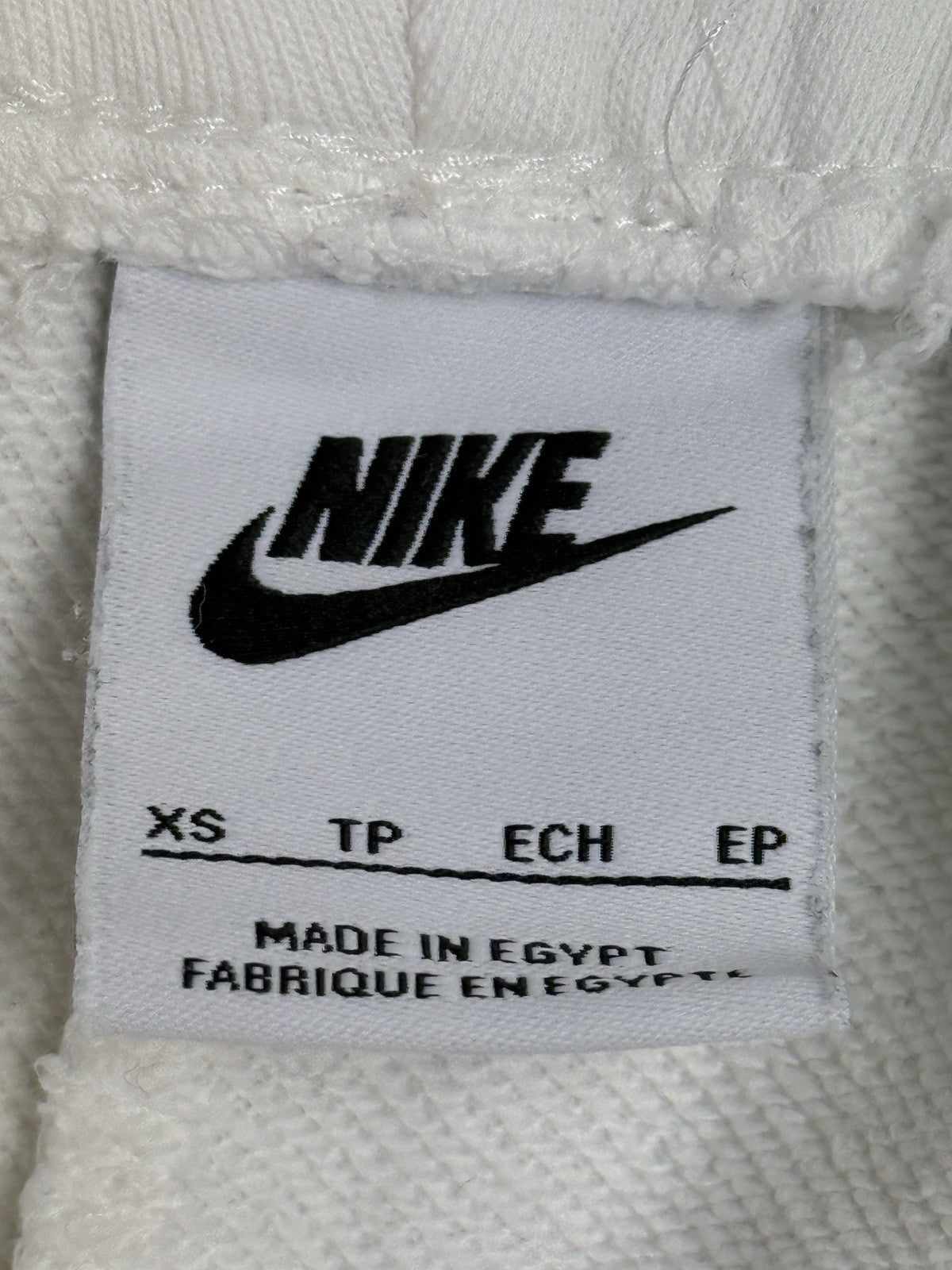 Nike White Cotton Blend Jogger Track Bottoms XS