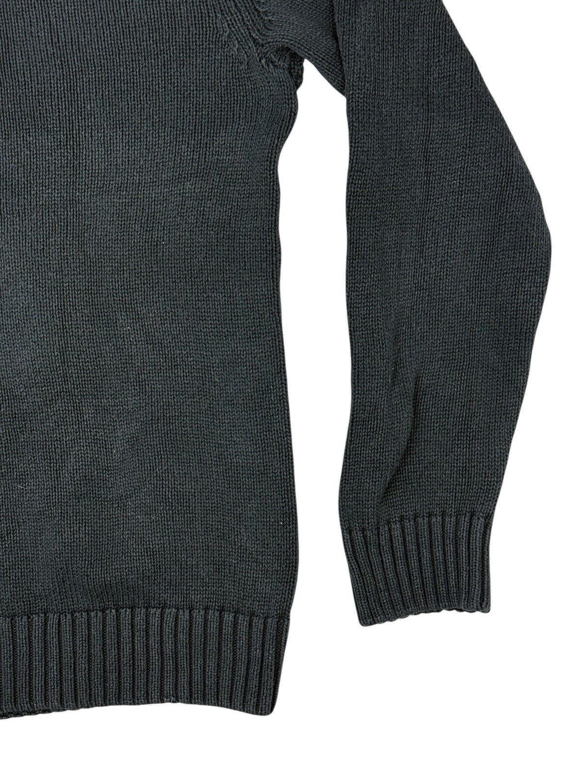 Chaps Blue Cotton Retro Knit Jumper Small