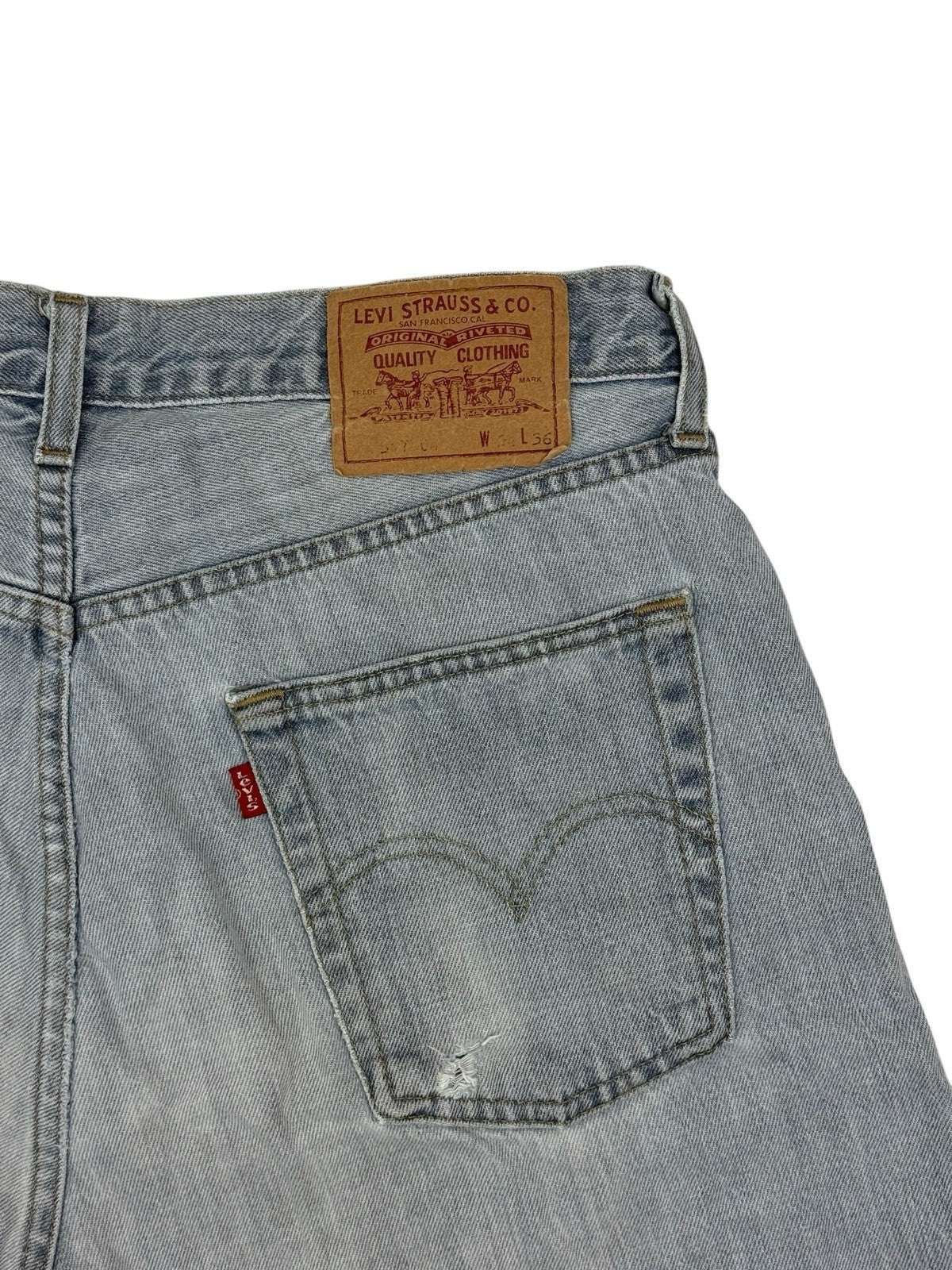 Levi's Blue Cut Off Shorts 34W