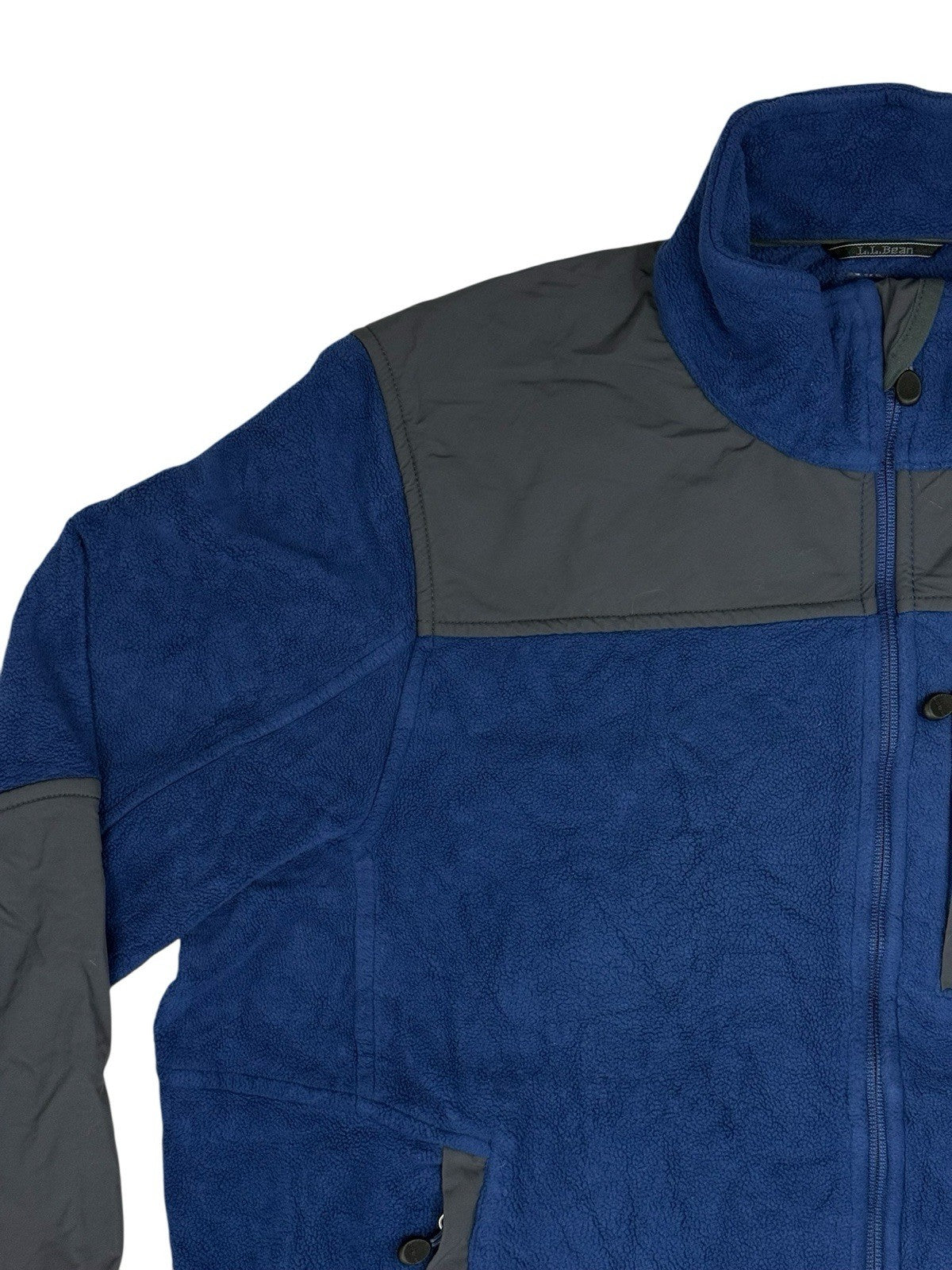 LL Bean Blue Polartec Fleece Zip Jacket Medium